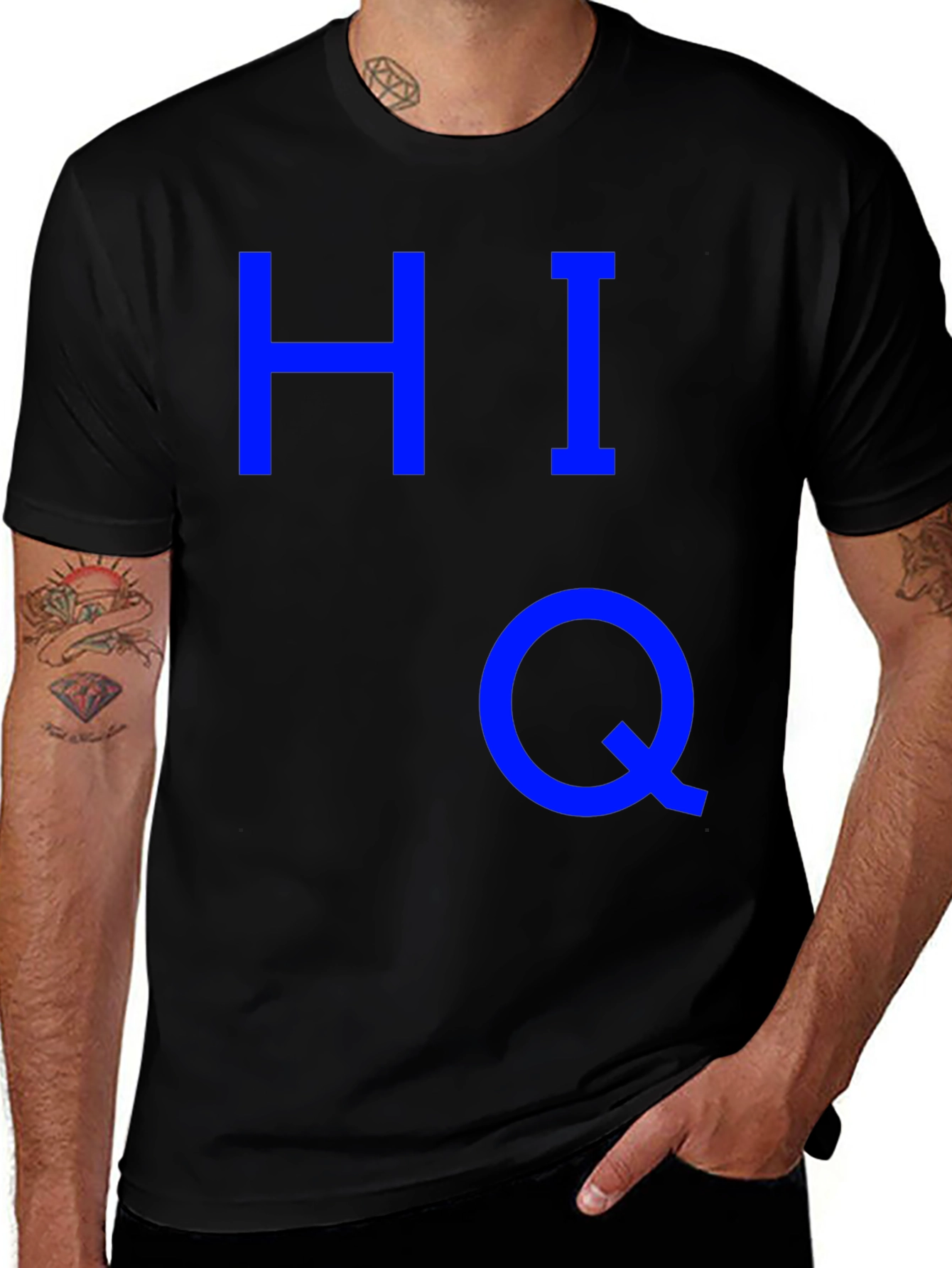 HIQ Graphic T-Shirt - Bold Blue Design
