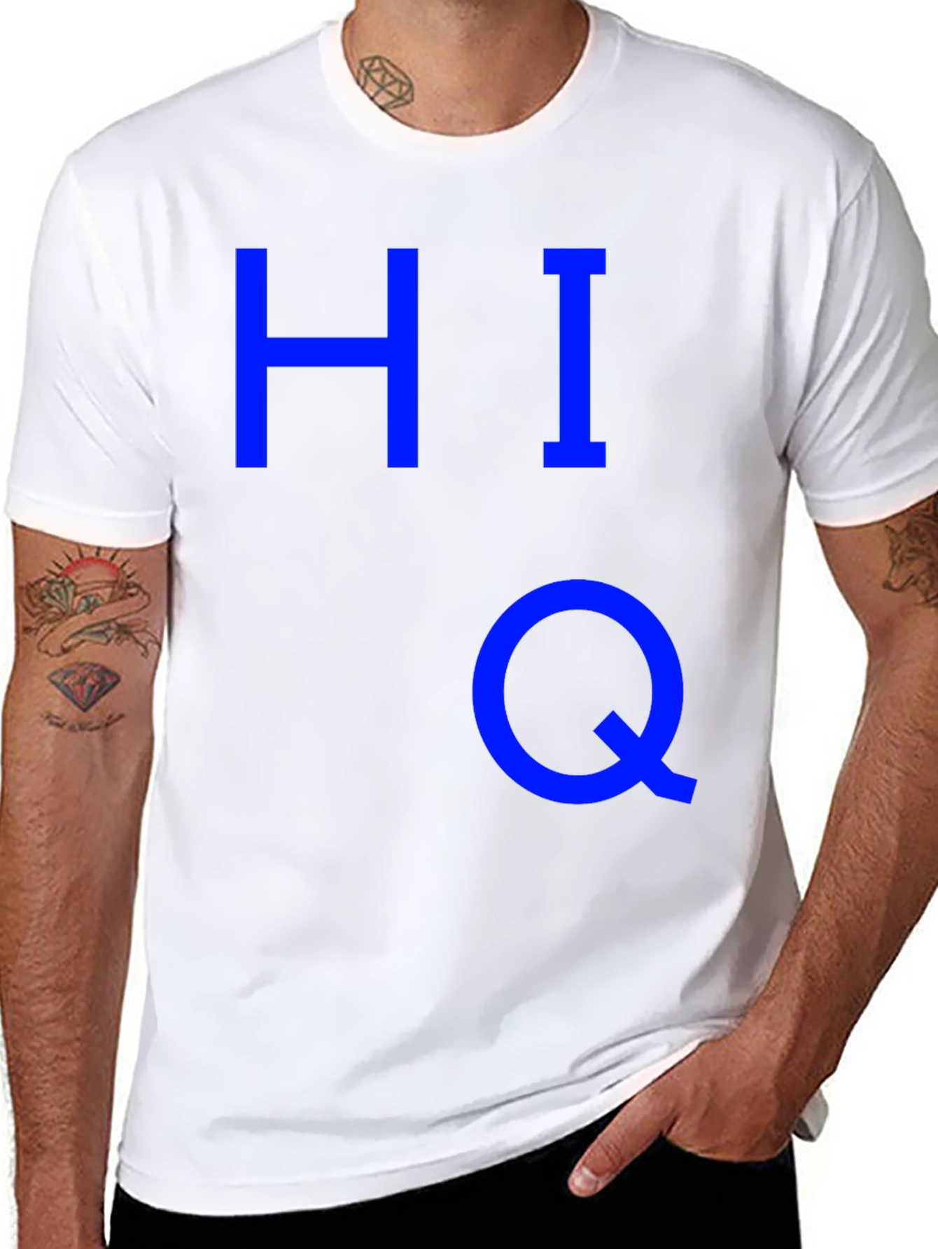 HIQ Graphic T-Shirt - Bold Blue Design