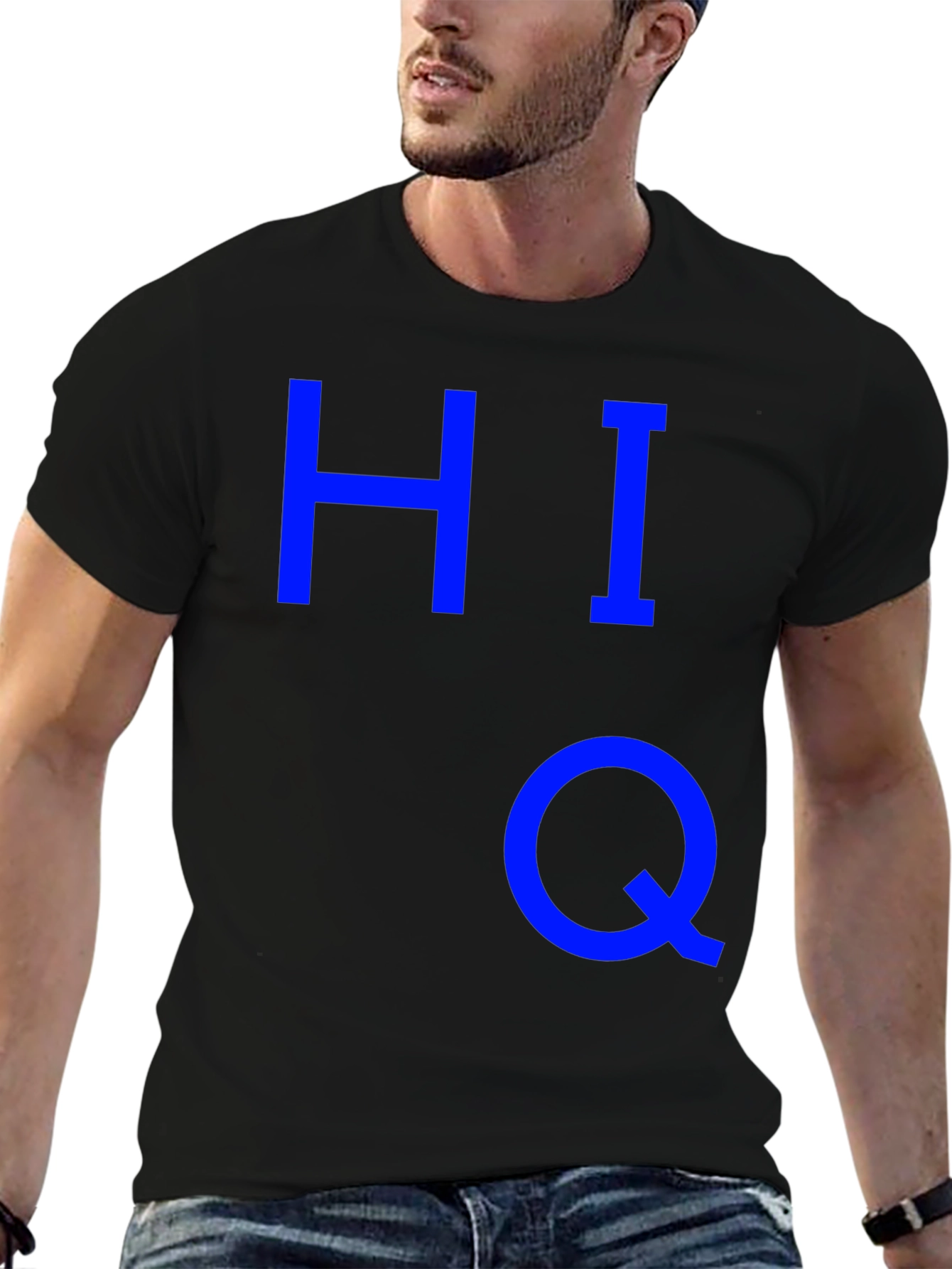 HIQ Graphic T-Shirt - Bold Blue Design