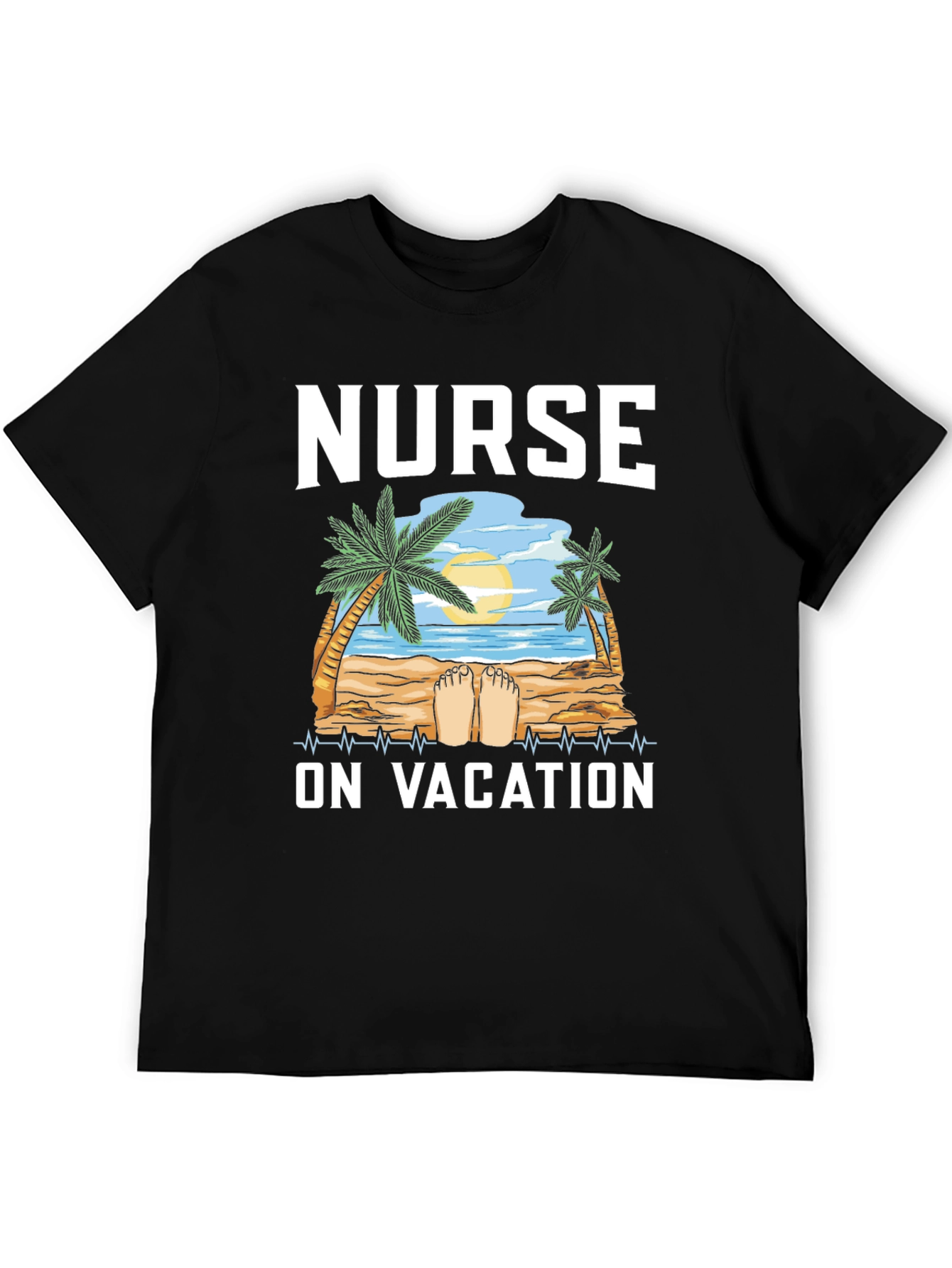 Nurse On Vacation T-Shirt - Beach Design