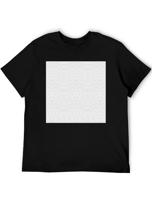 Geometric Pattern Tee - Stylish Black Shirt