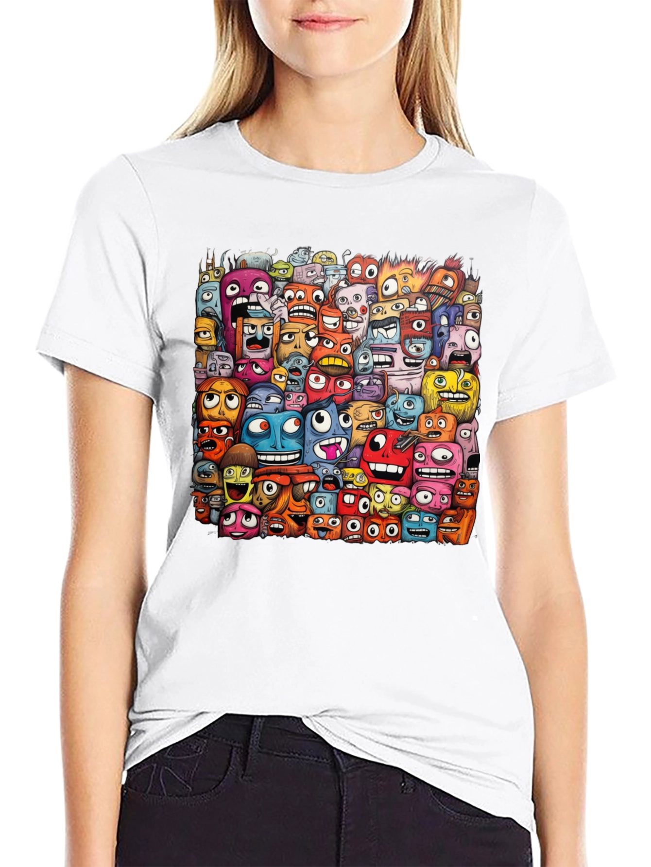 Monster Mash Graphic Tee - Unique Cartoon Design