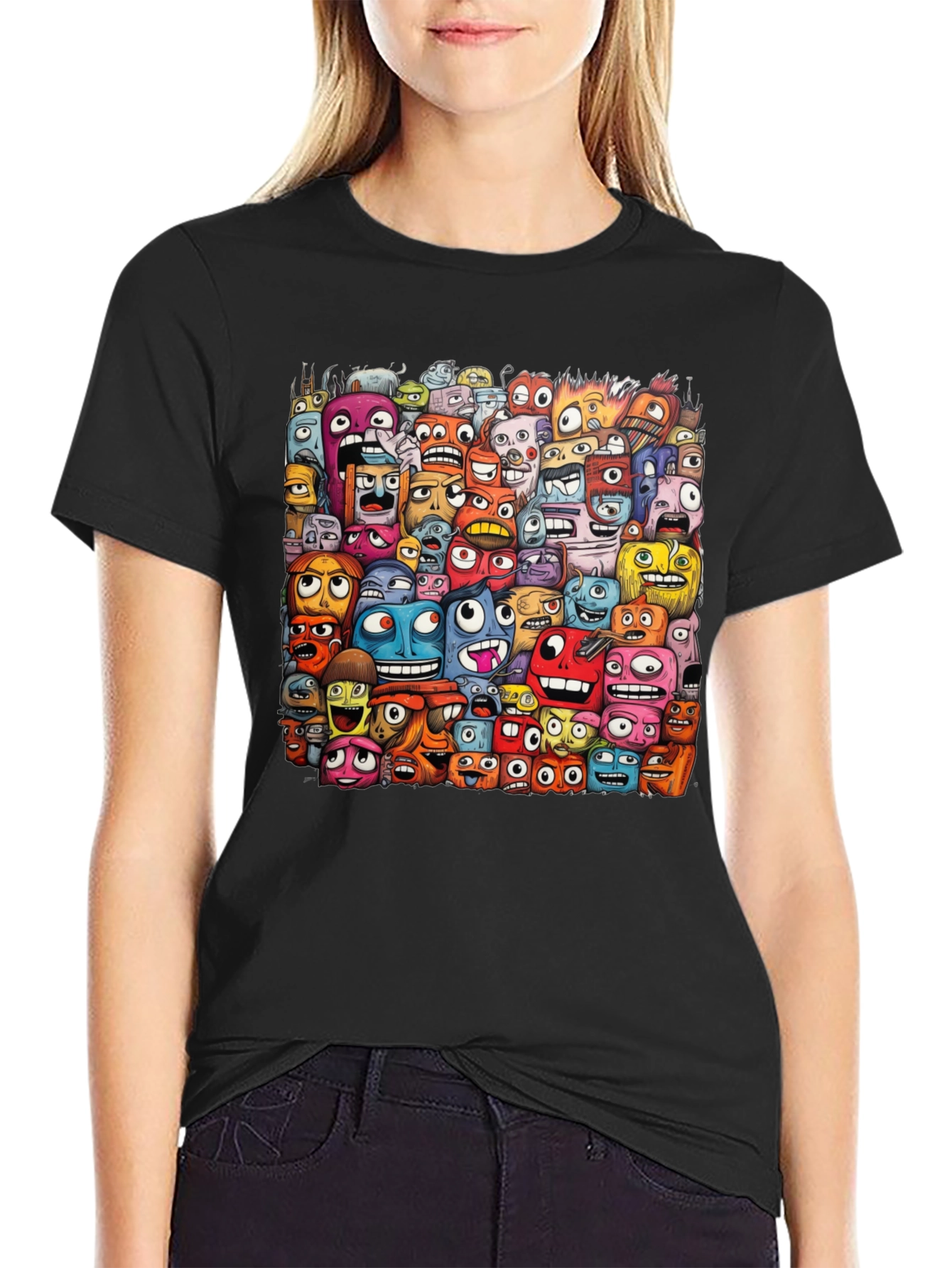 Monster Mash Graphic Tee - Unique Cartoon Design