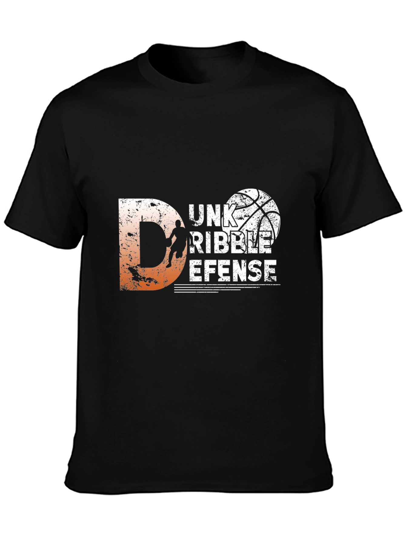 Basketball Graphic Tee - Dunk Dribble Defense