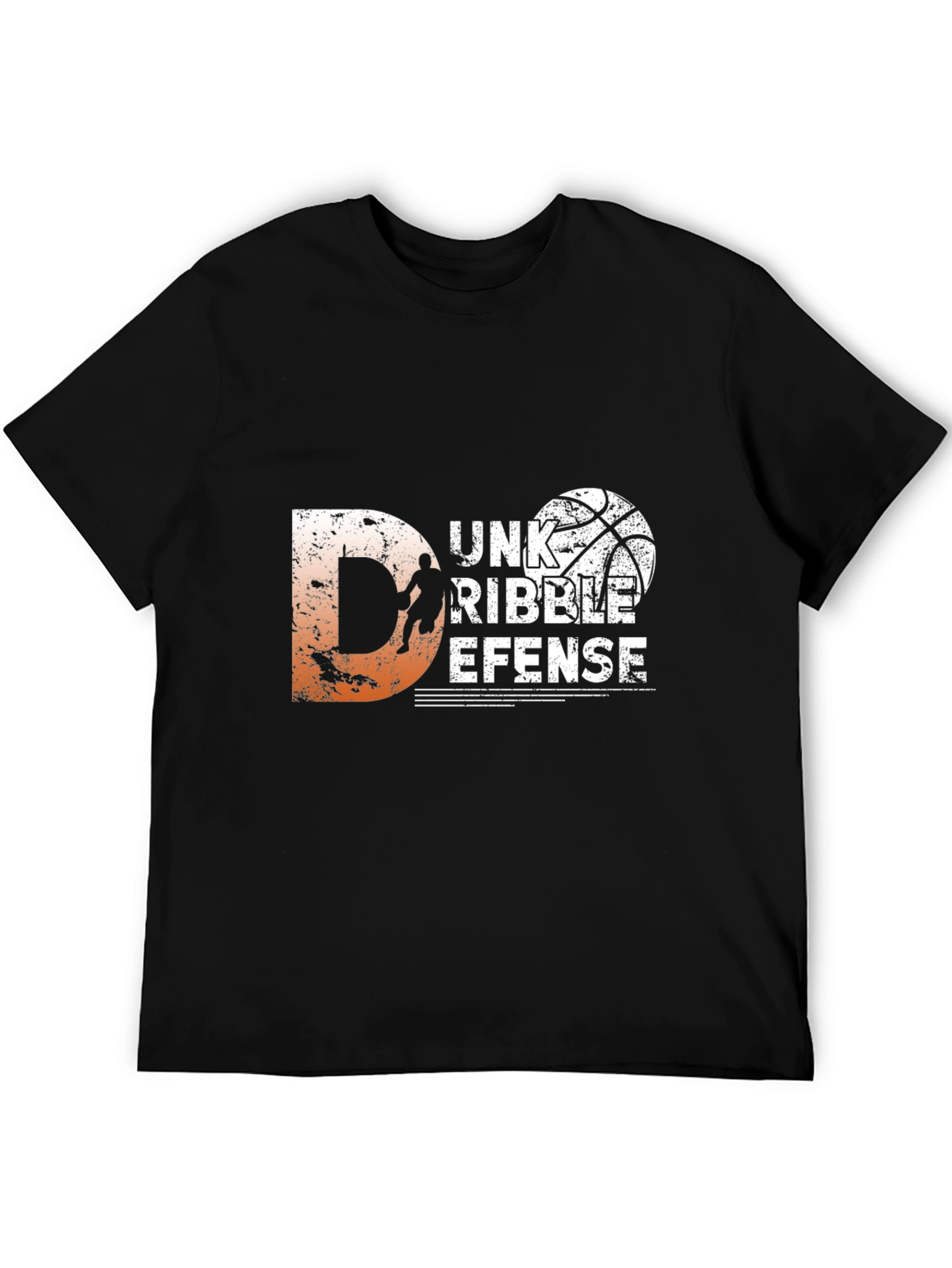 Basketball Graphic Tee - Dunk Dribble Defense