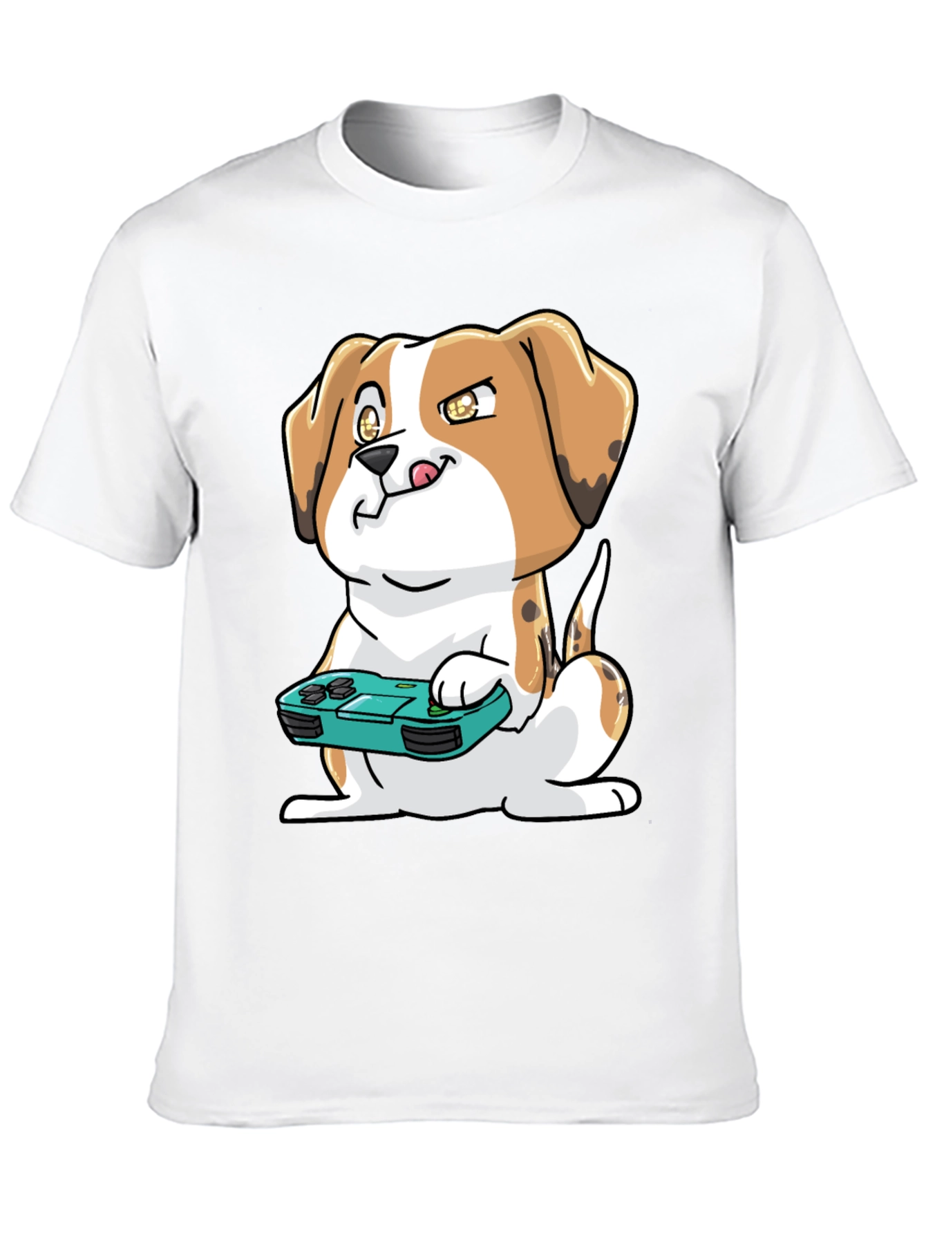 Gamer Dog T-Shirt - Cute Beagle with Controller