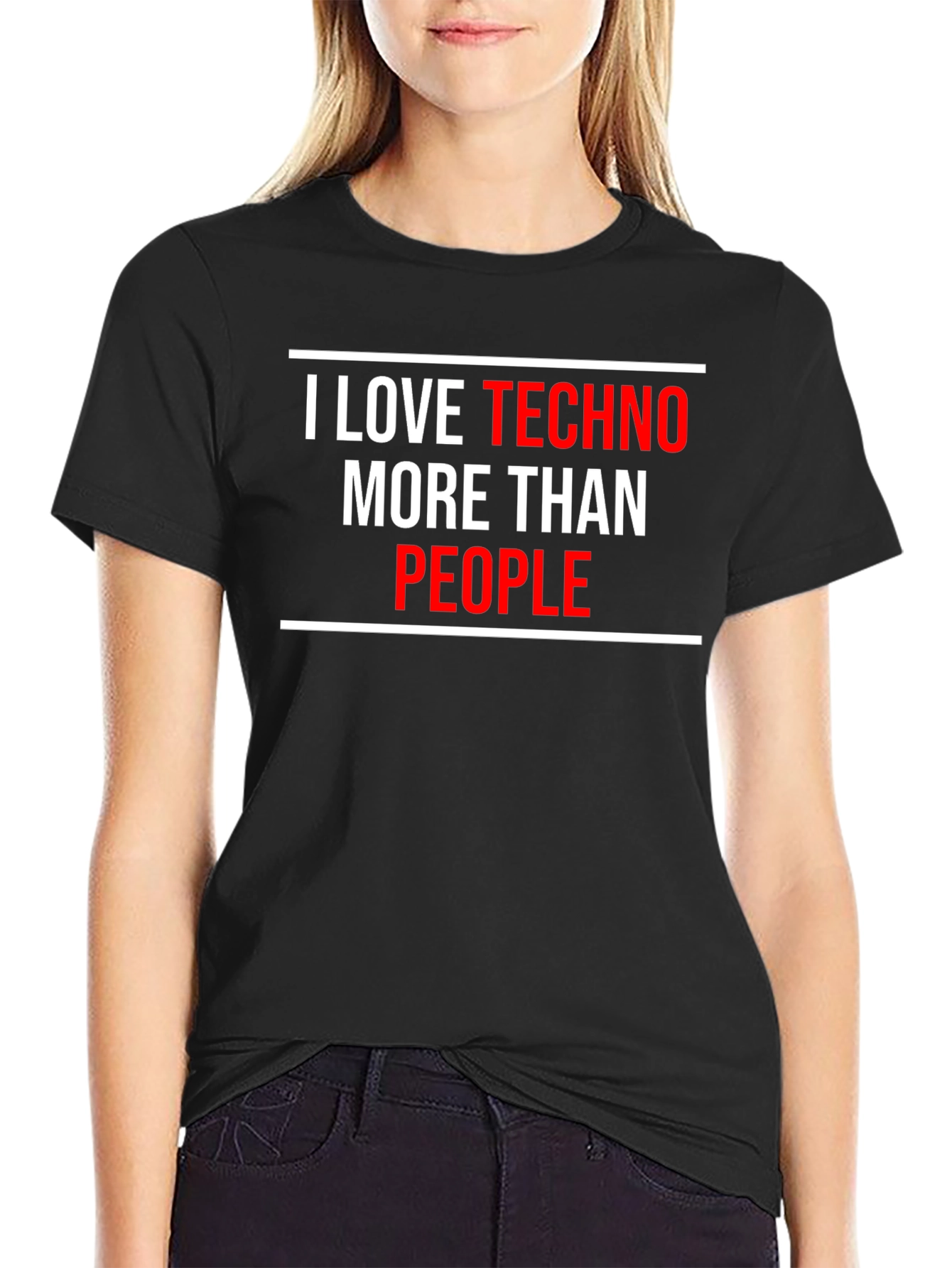 I Love Techno More Than People T-Shirt