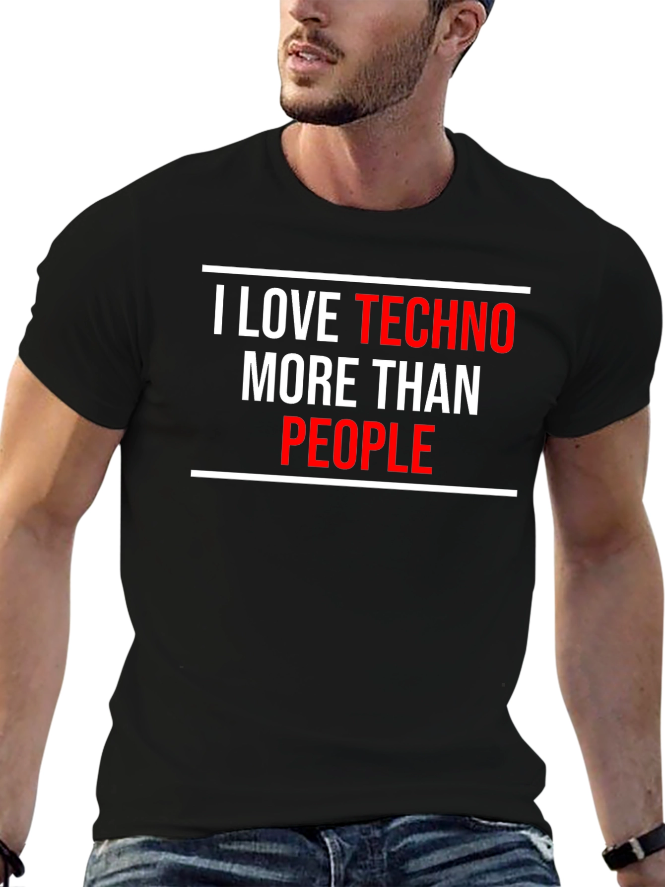 I Love Techno More Than People T-Shirt