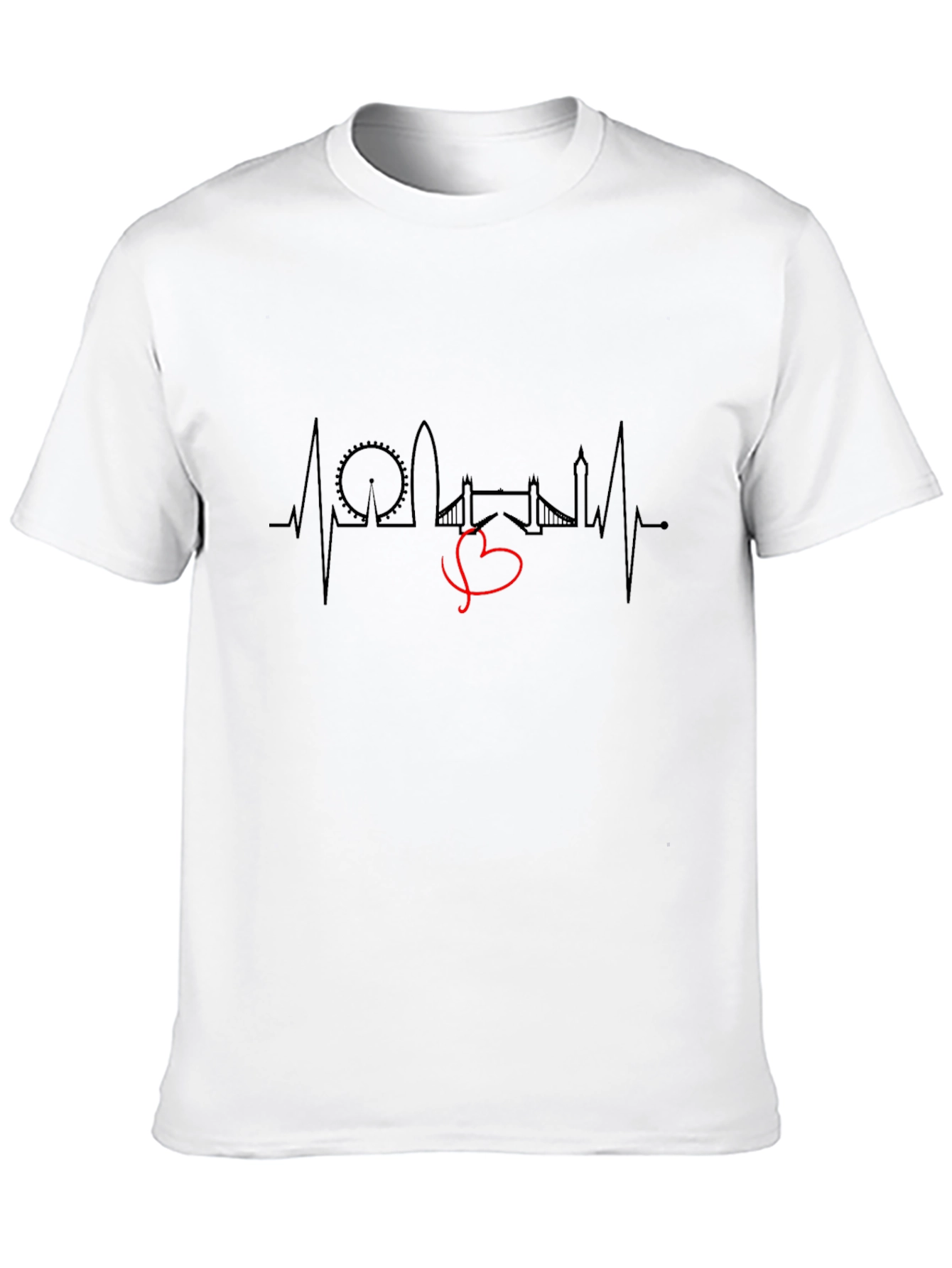 London Heartbeat Graphic Tee - Black