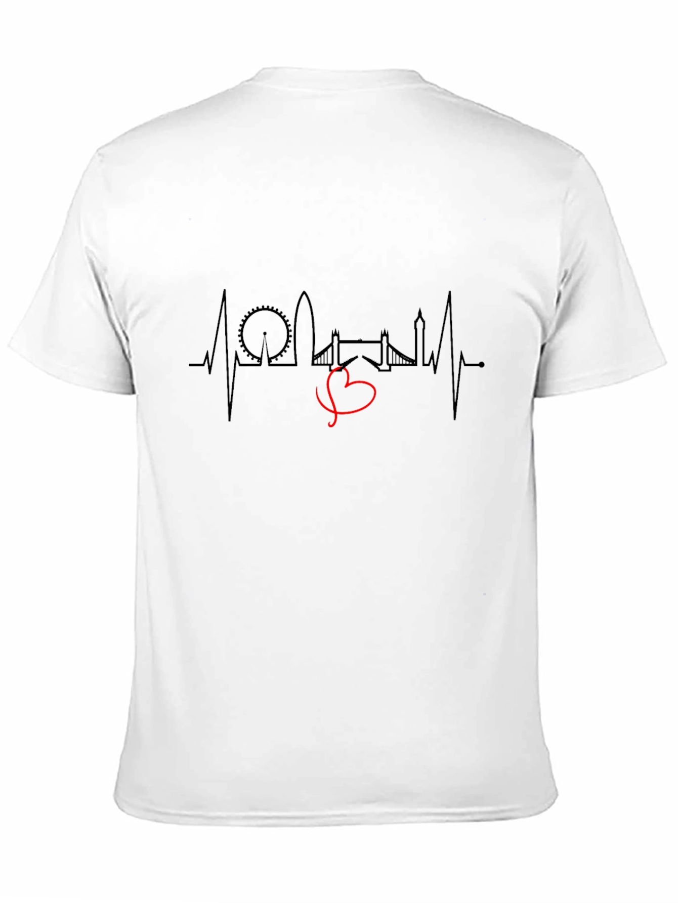 London Heartbeat Graphic Tee - Black