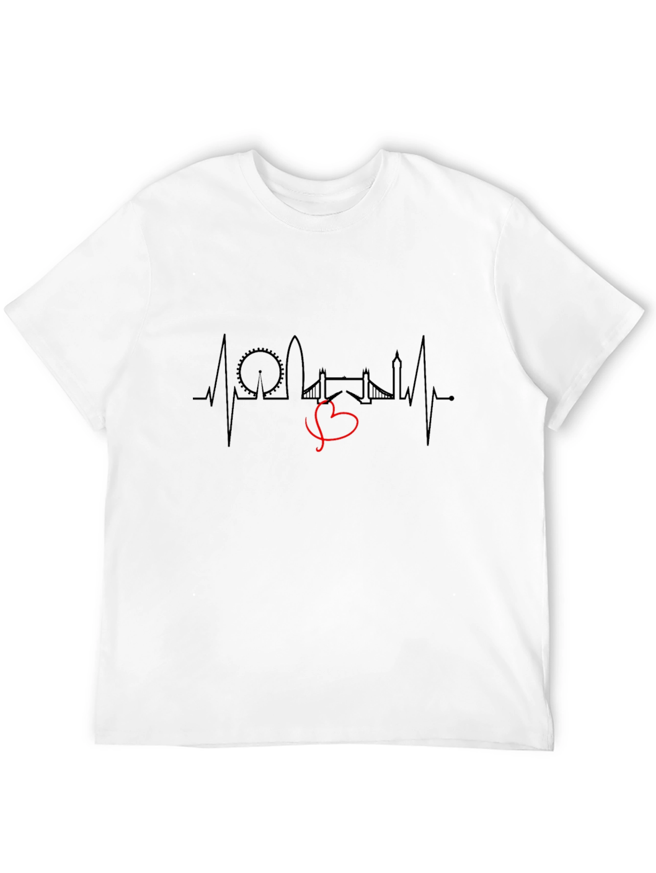 London Heartbeat Graphic Tee - Black