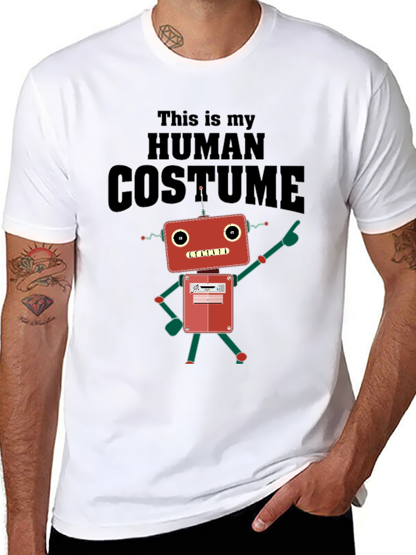 Human Costume Robot Graphic T-Shirt