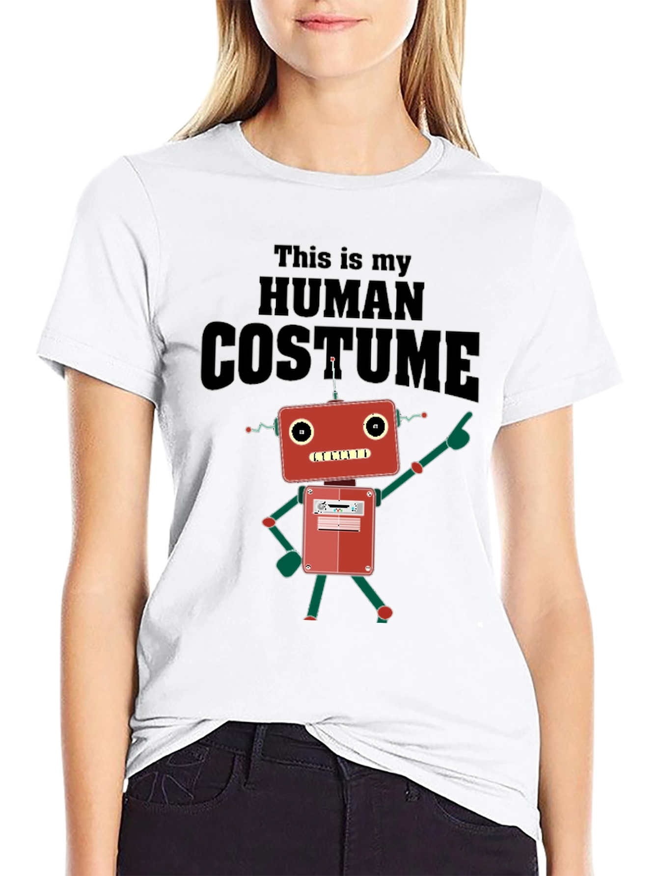 Human Costume Robot Graphic T-Shirt