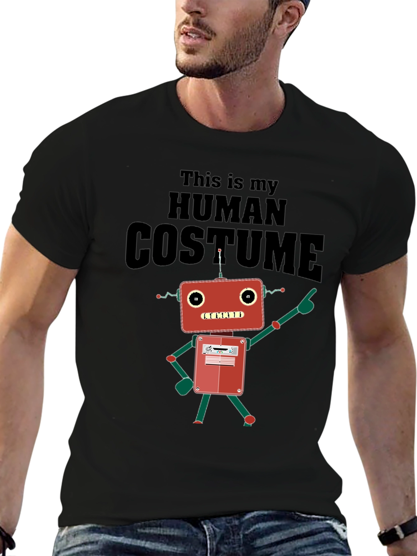 Human Costume Robot Graphic T-Shirt