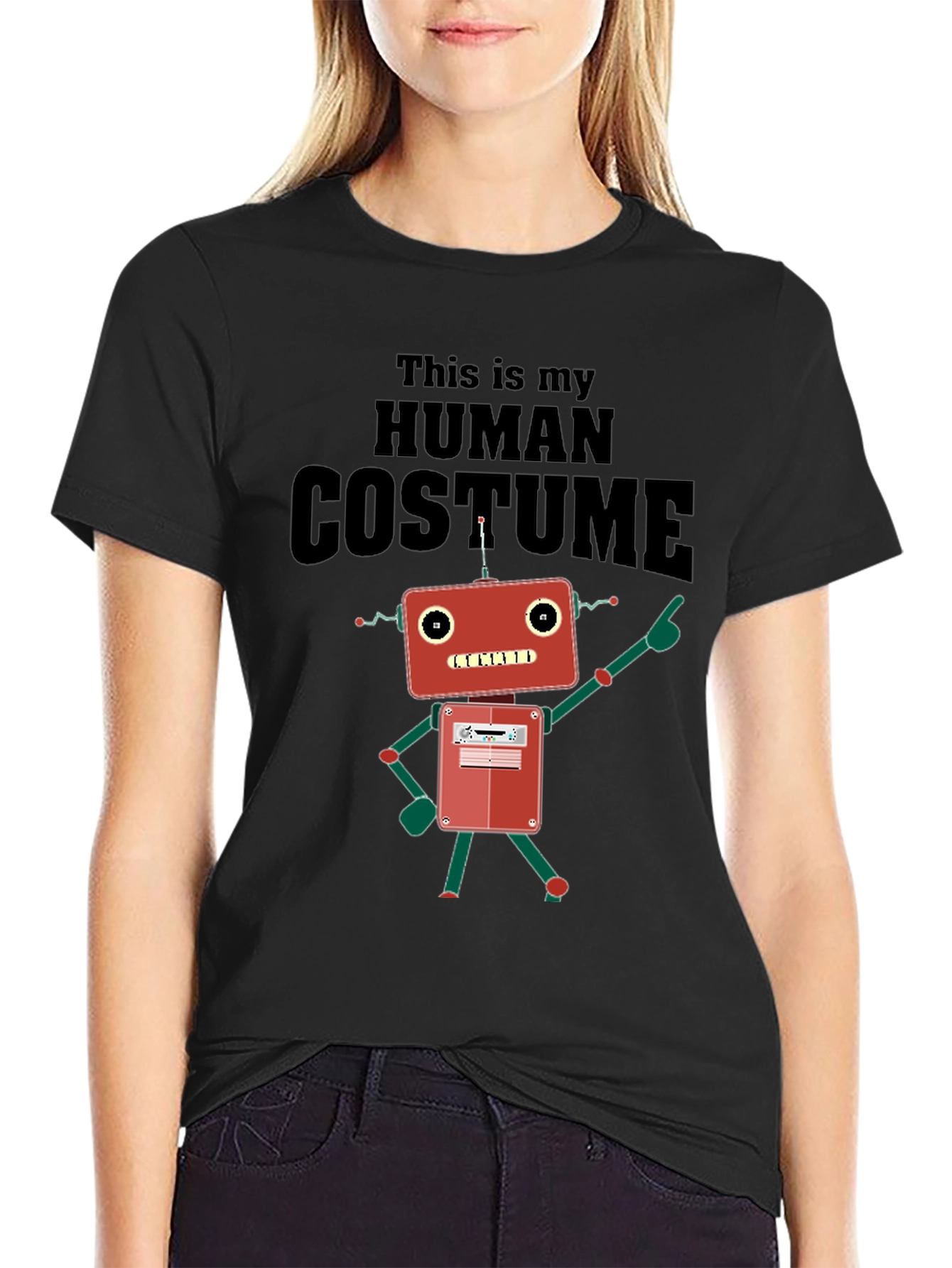 Human Costume Robot Graphic T-Shirt