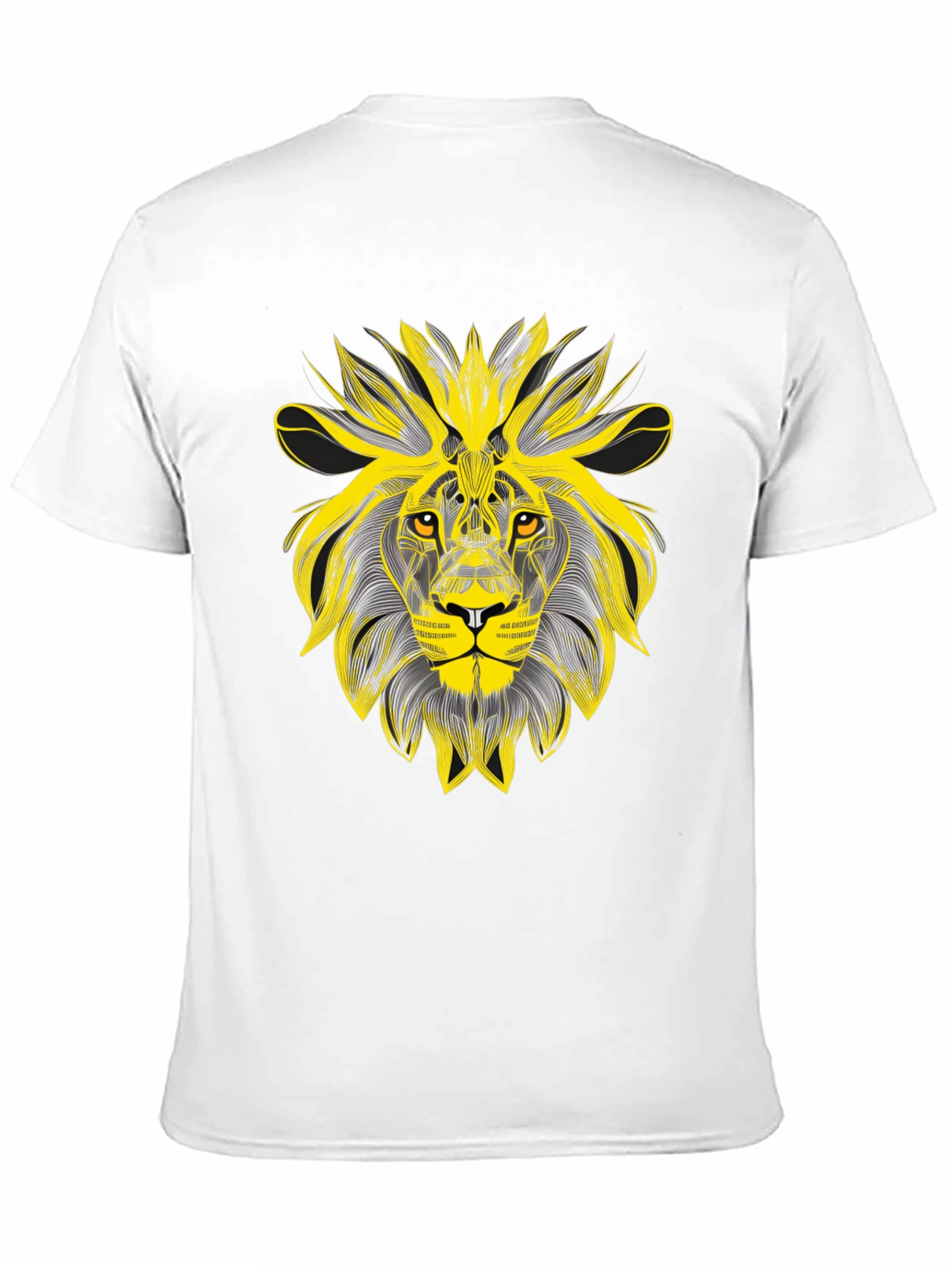 Lion Graphic Black T-Shirt - Bold Artistic Design