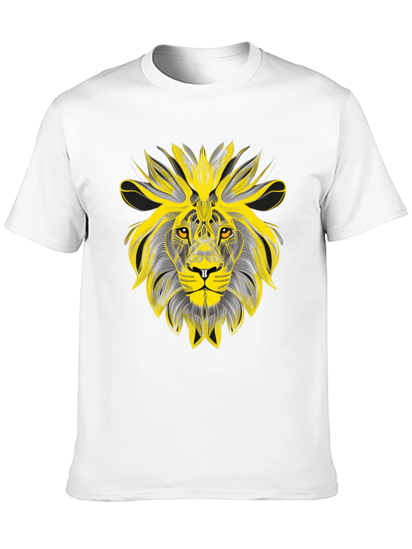 Lion Graphic Black T-Shirt - Bold Artistic Design