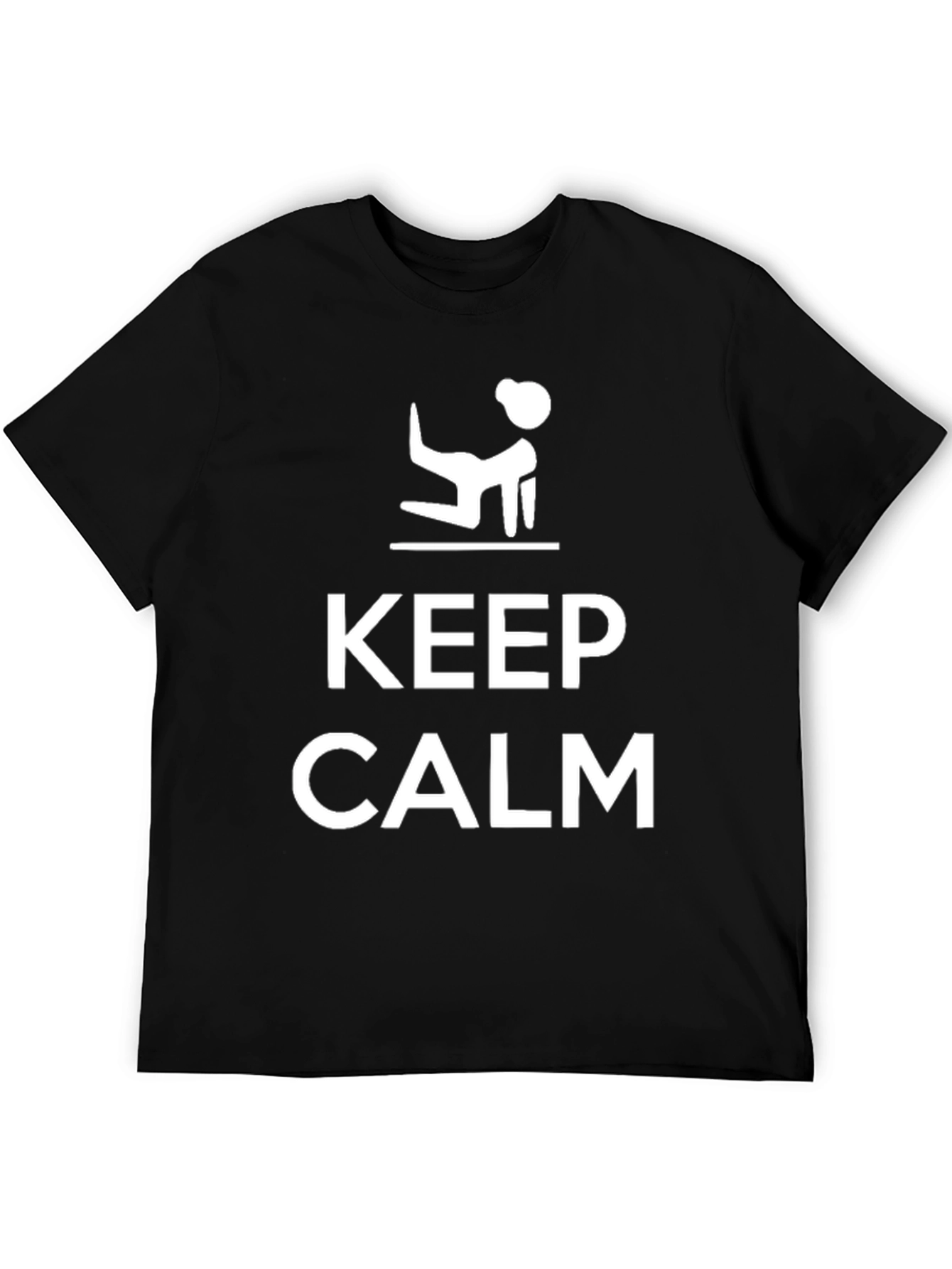 Keep Calm Yoga Pose T-Shirt - Funny Graphic Tee