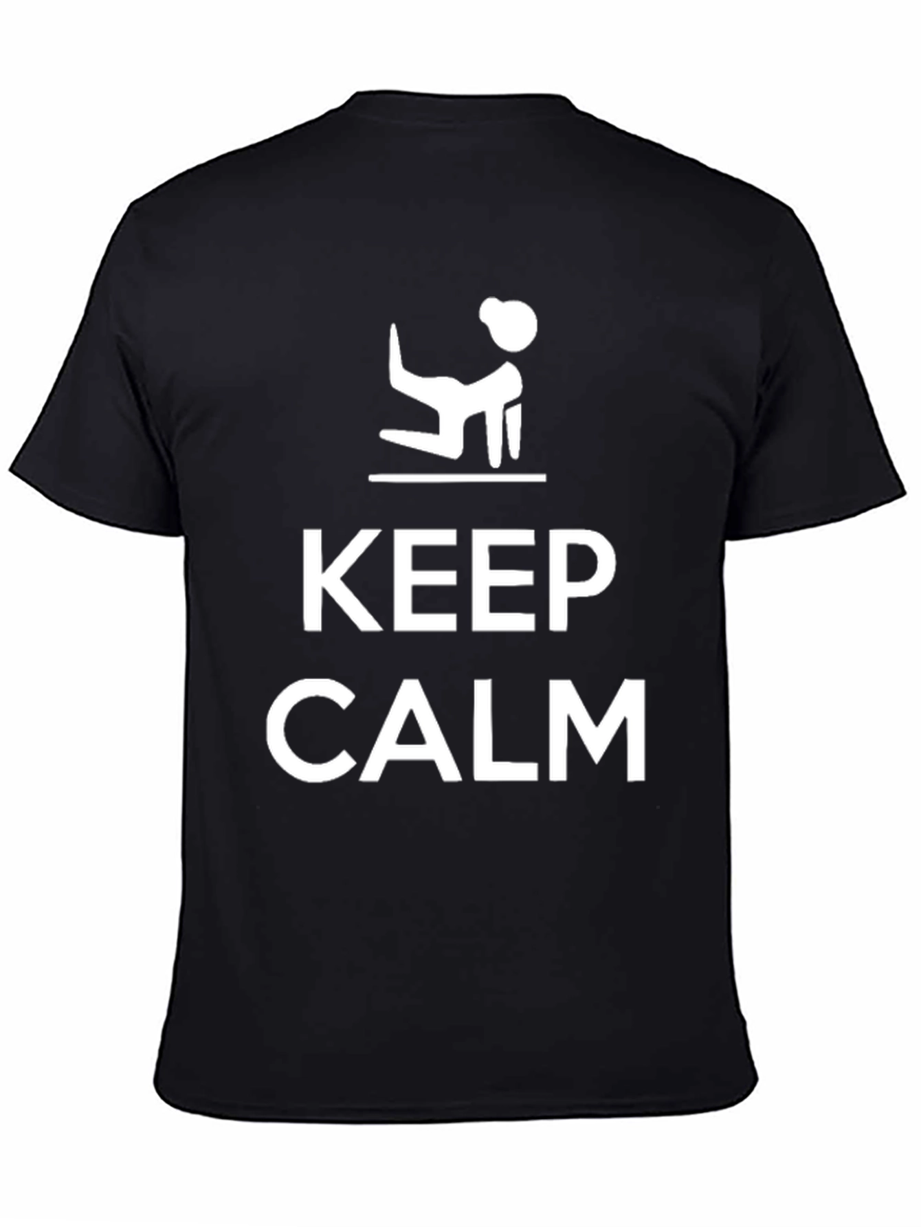 Keep Calm Yoga Pose T-Shirt - Funny Graphic Tee