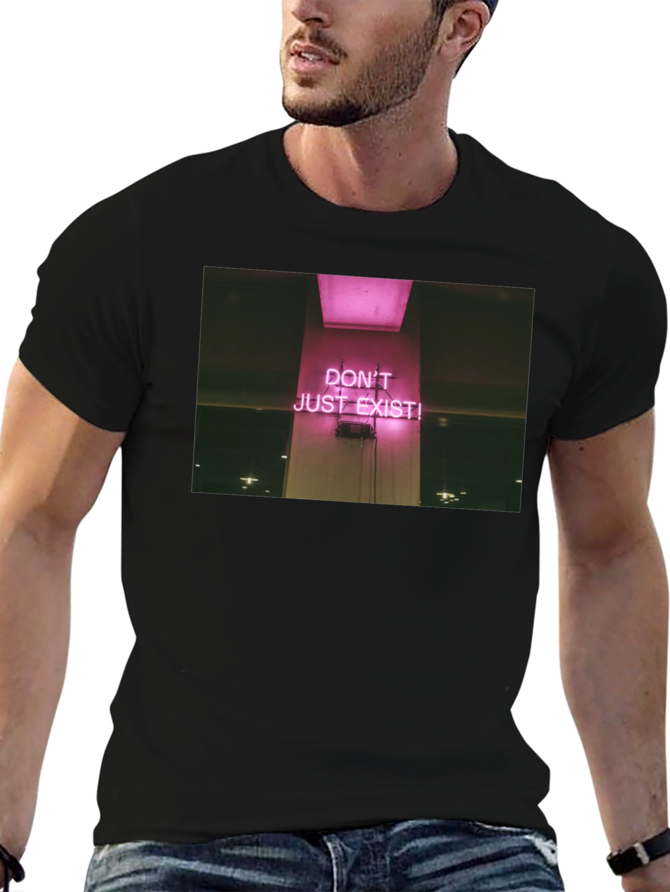 Dont Just Exist! Graphic T-Shirt - Trendy Slogan Tee