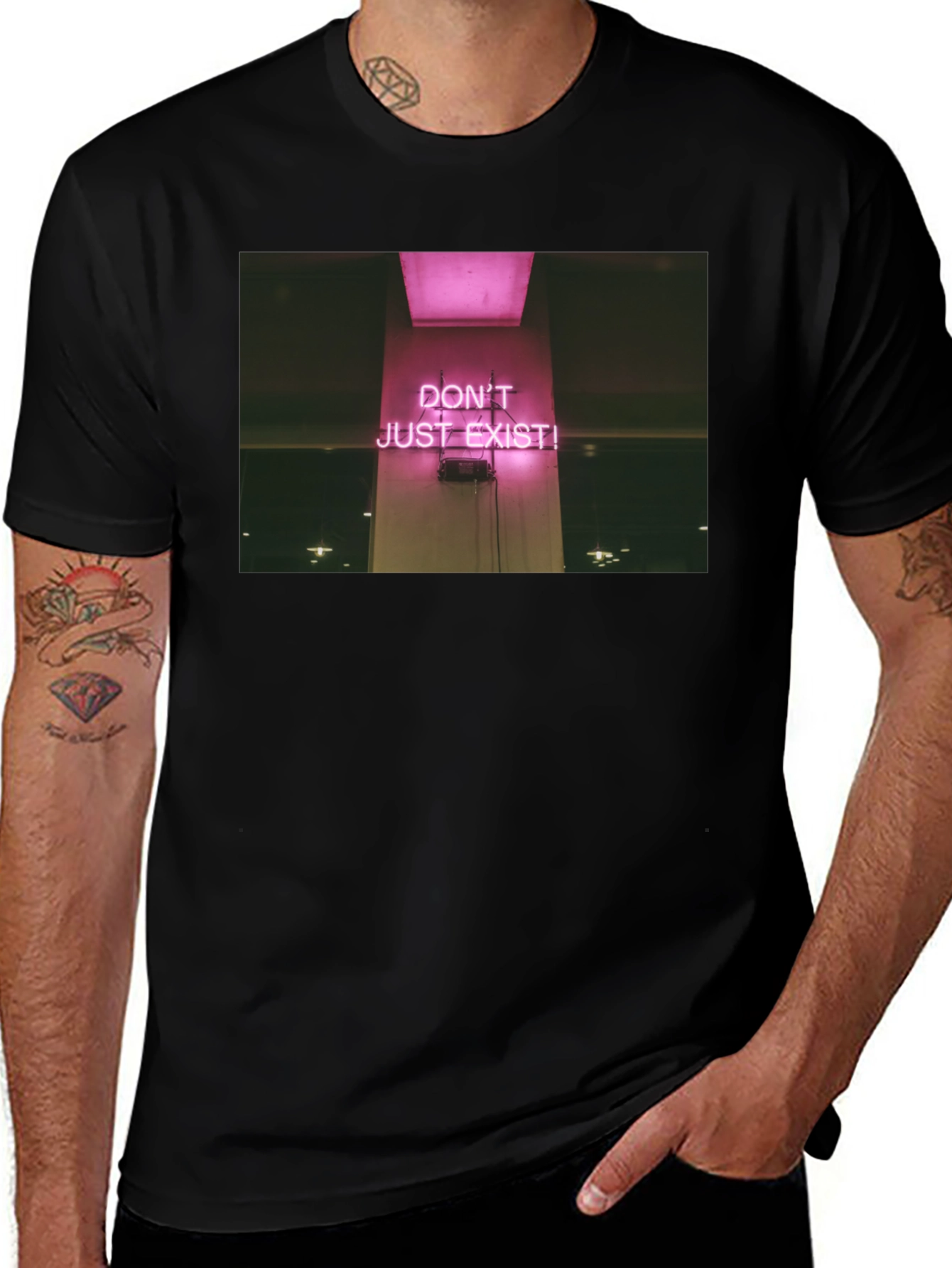 Dont Just Exist! Graphic T-Shirt - Trendy Slogan Tee