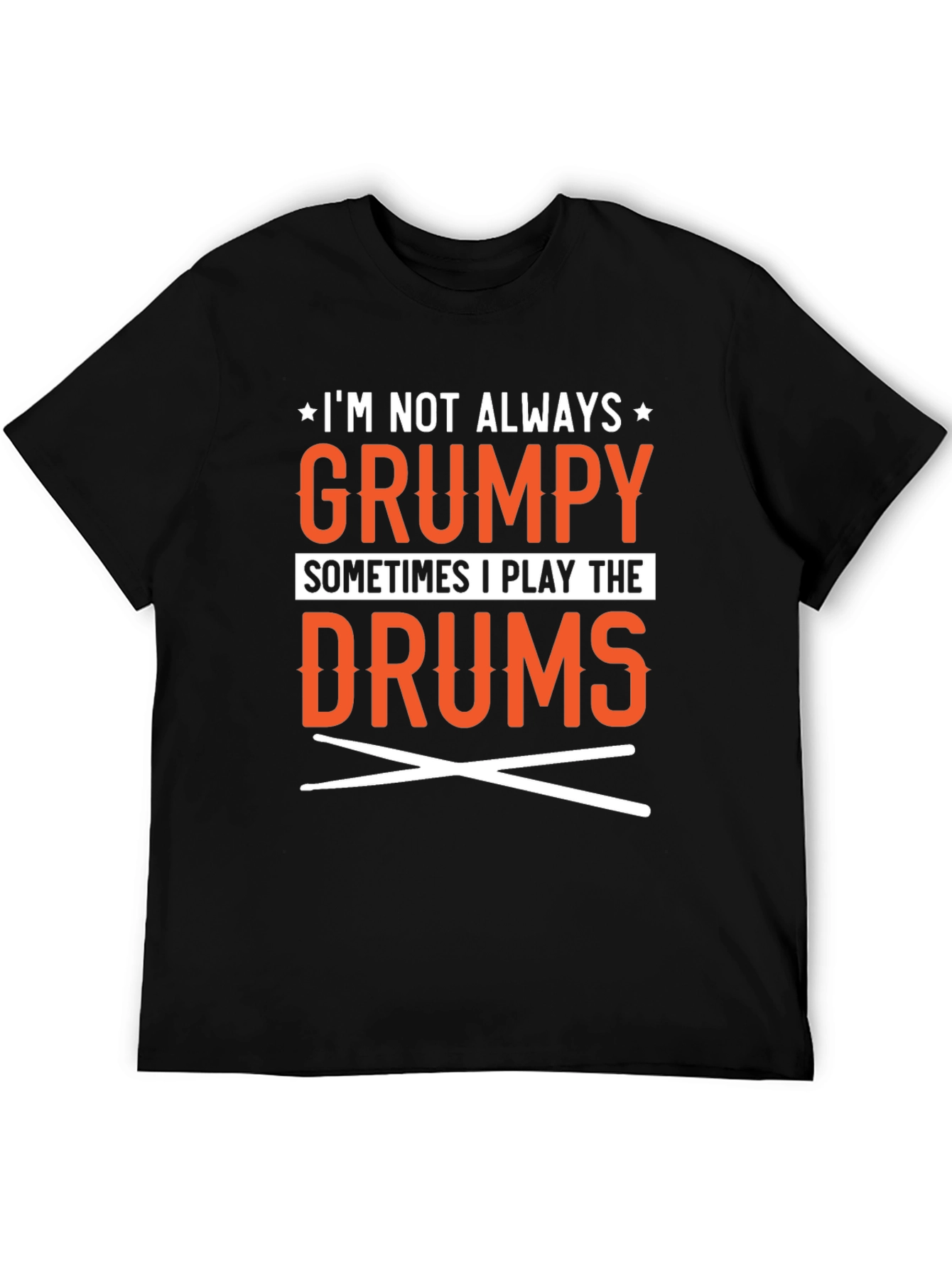 Grumpy Drummer Black T-Shirt