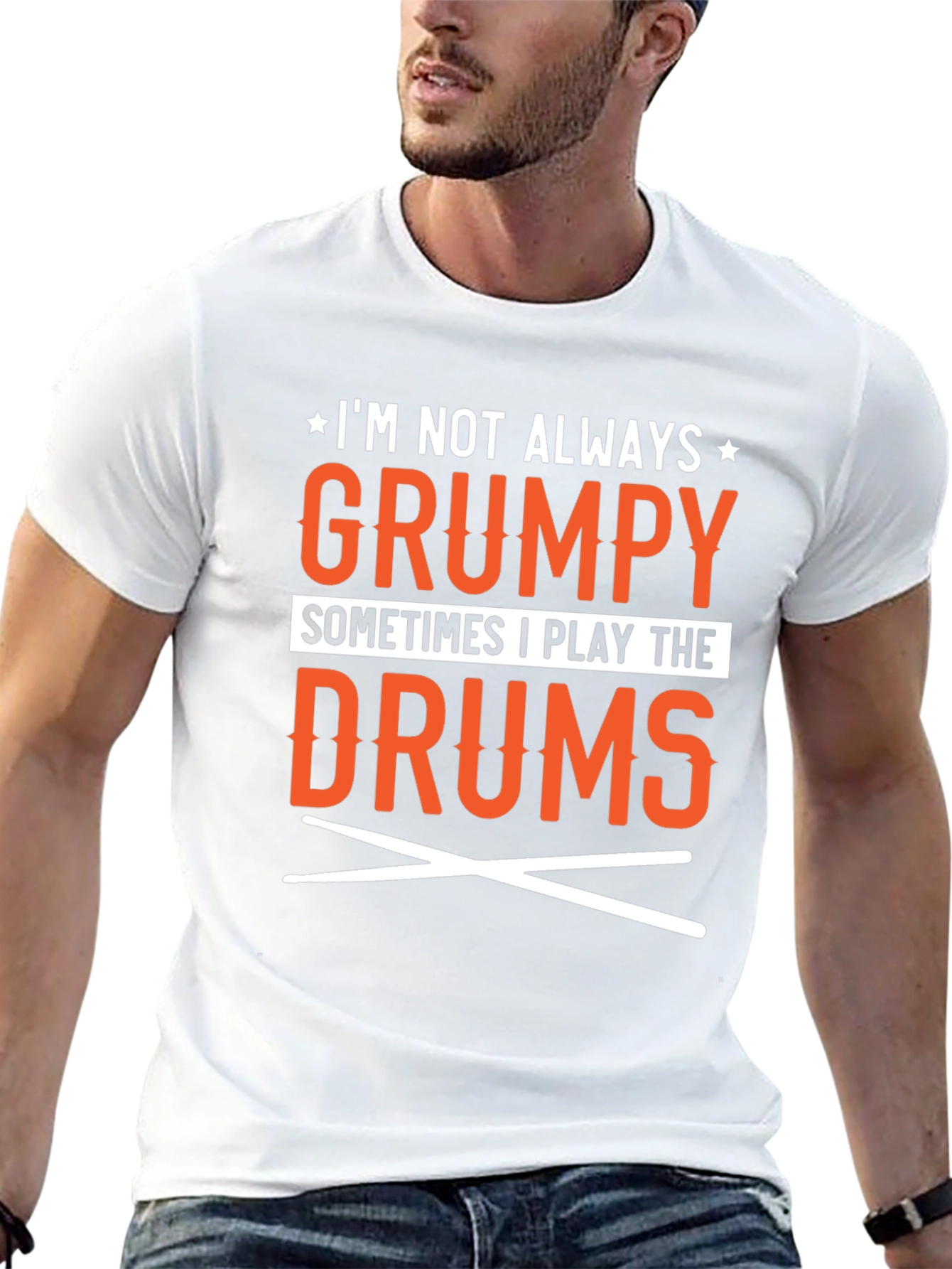 Grumpy Drummer Black T-Shirt