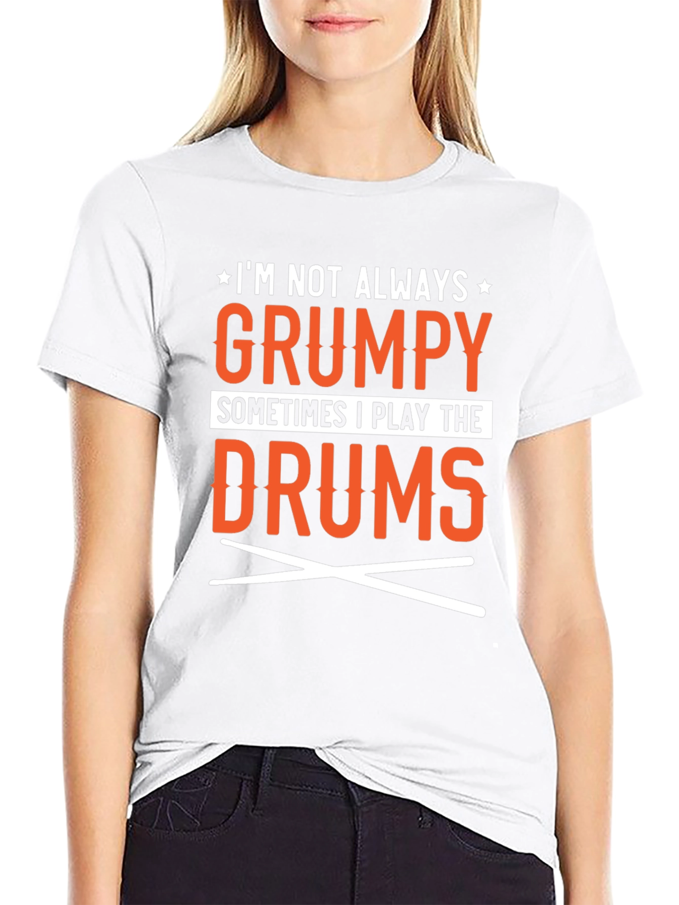 Grumpy Drummer Black T-Shirt