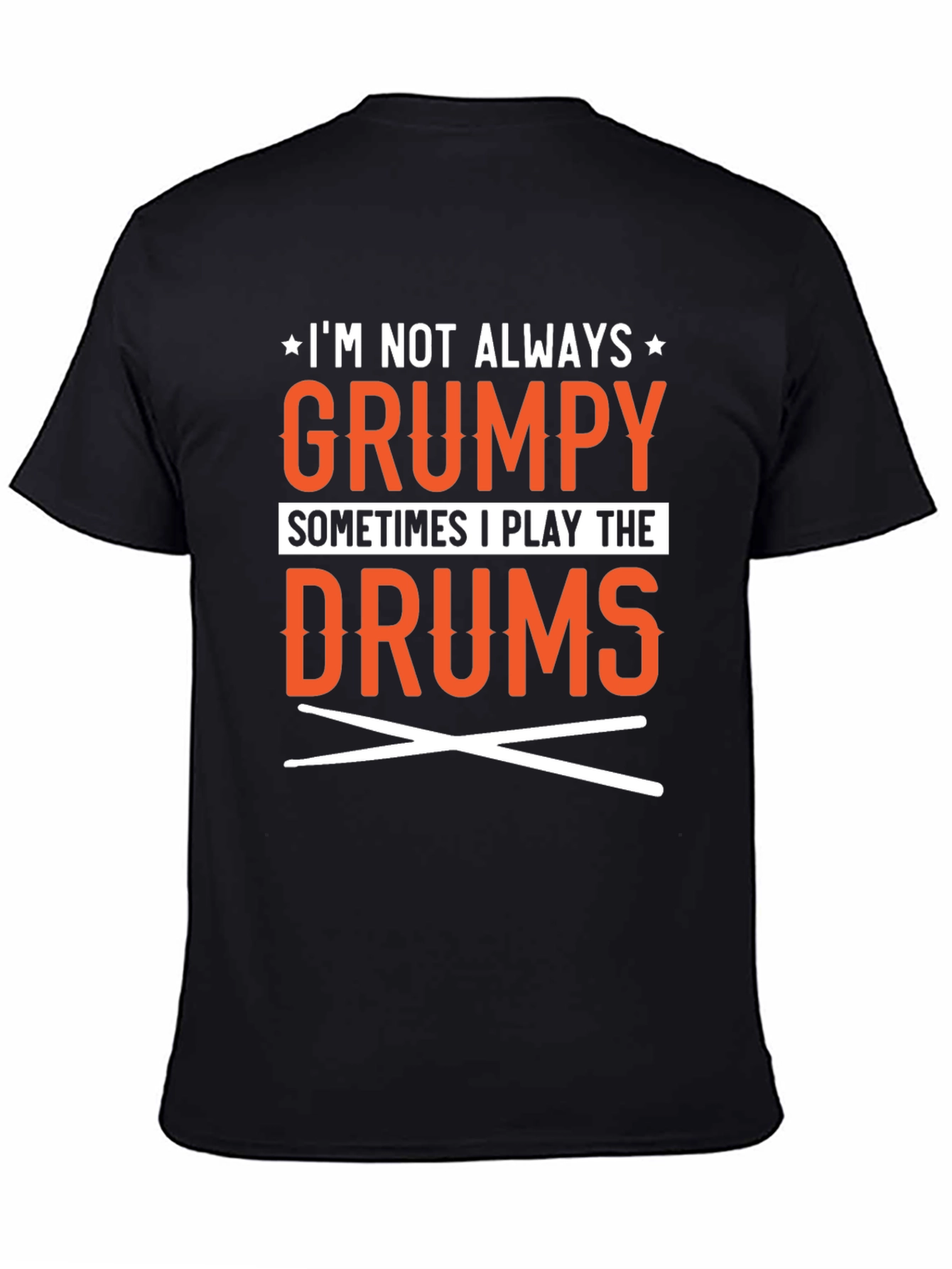Grumpy Drummer Black T-Shirt