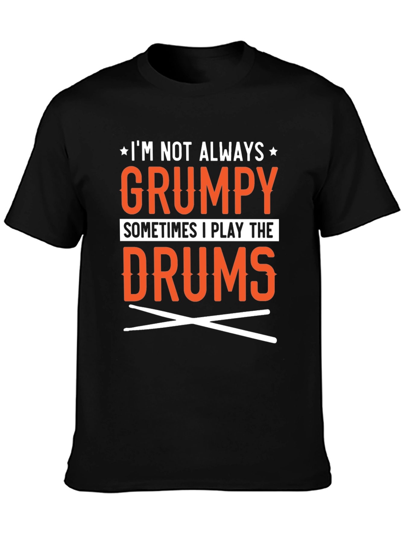Grumpy Drummer Black T-Shirt