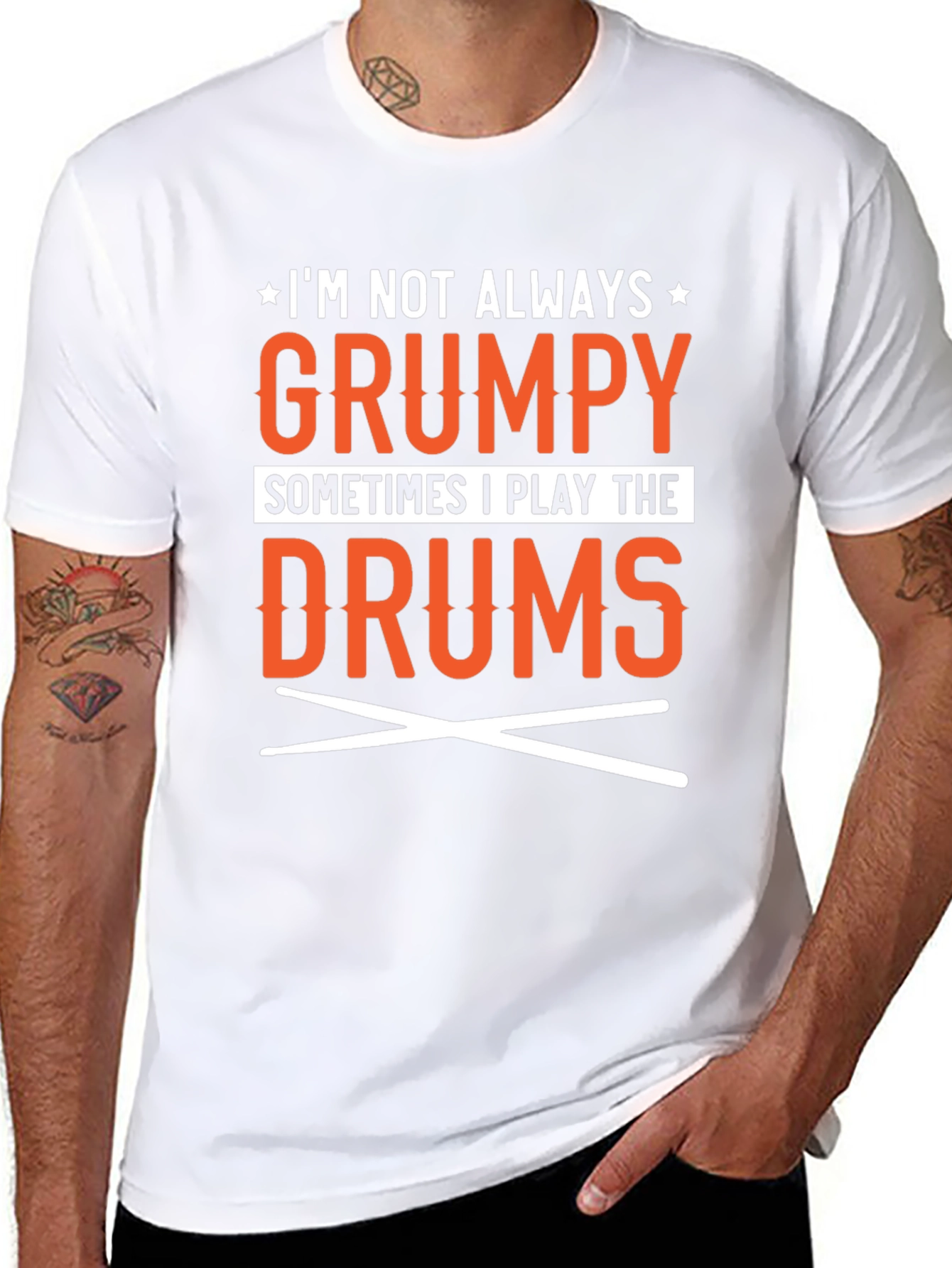 Grumpy Drummer Black T-Shirt