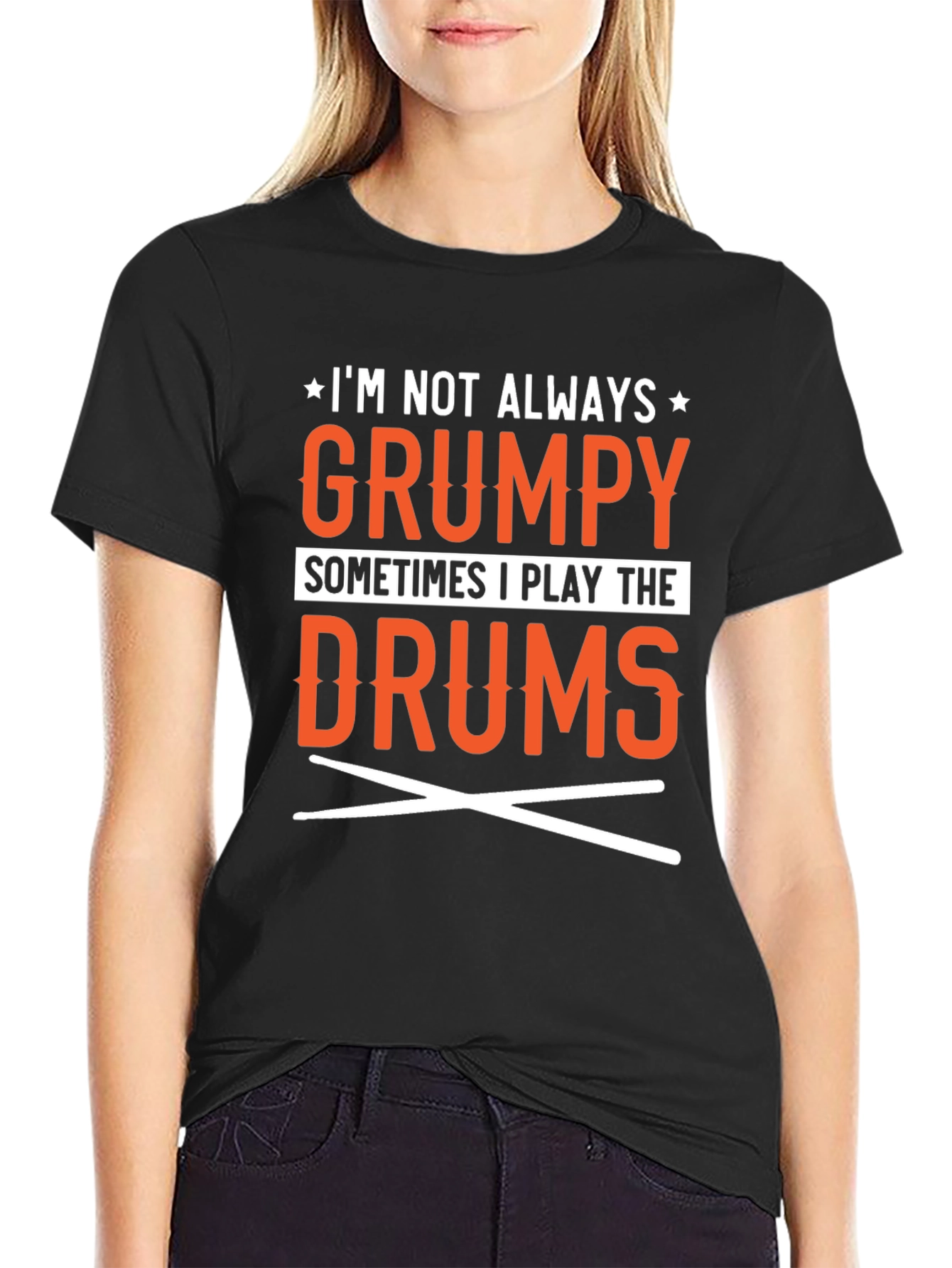 Grumpy Drummer Black T-Shirt