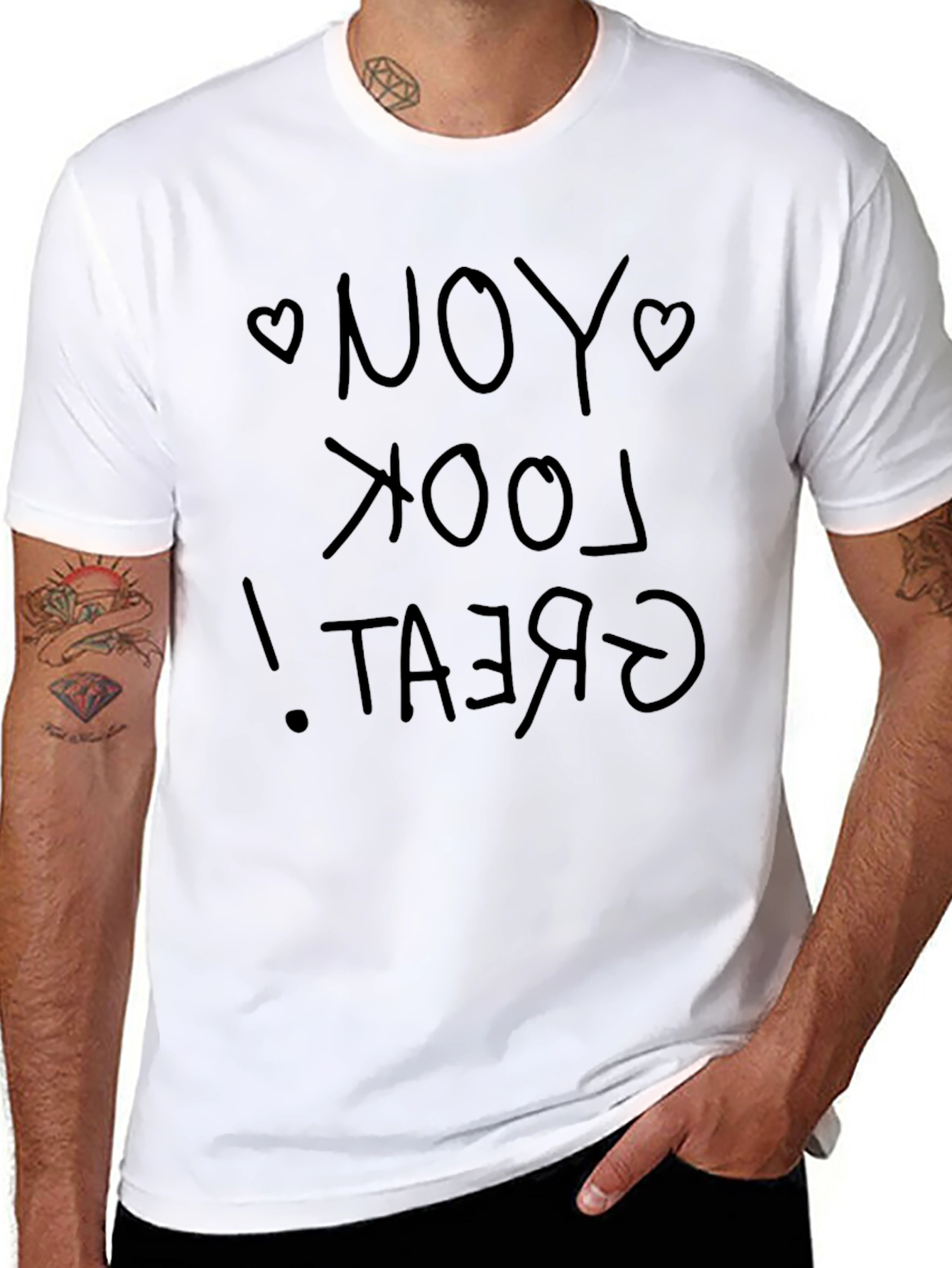 You Look Great Black Graphic Tee