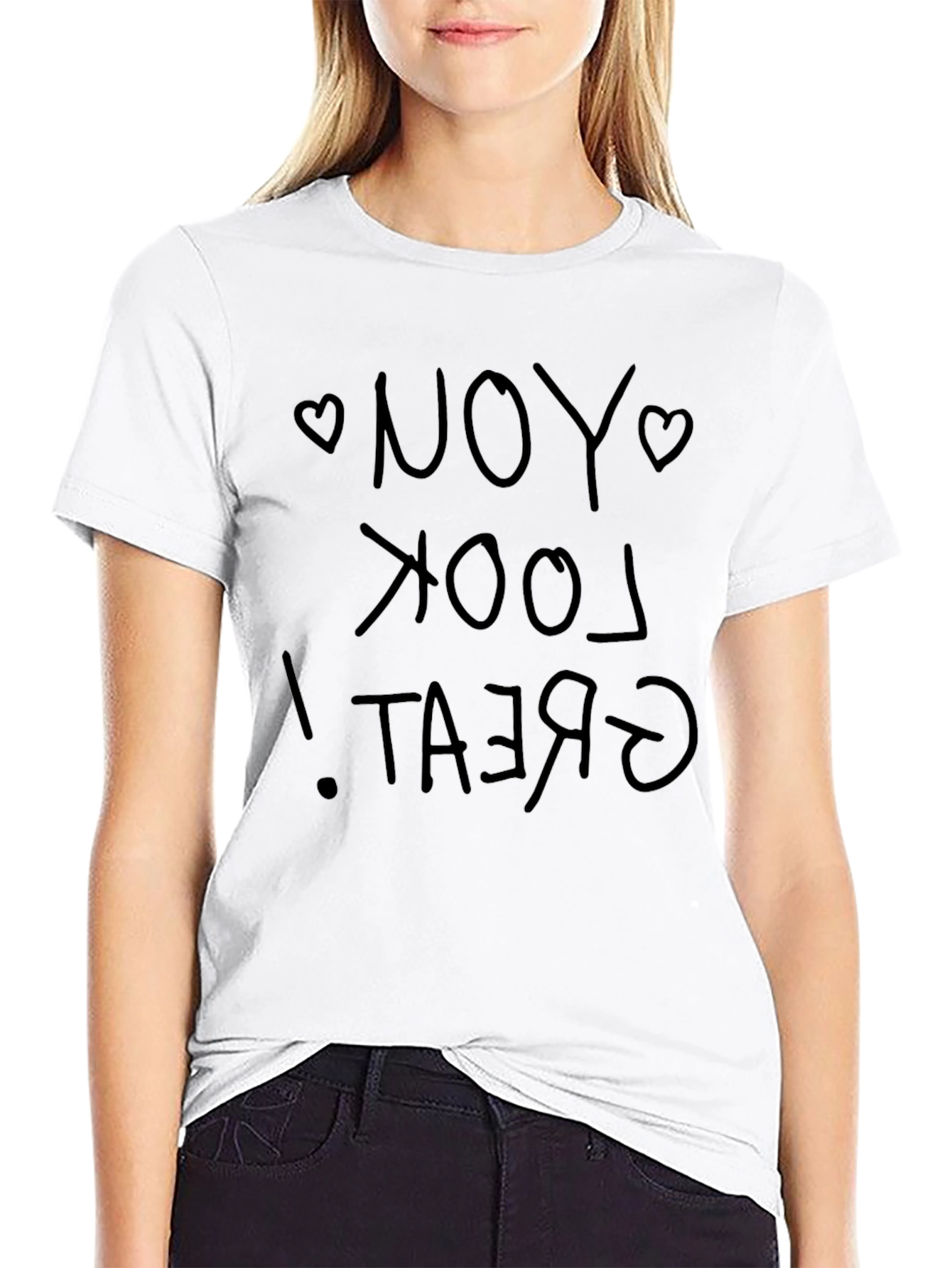 You Look Great Black Graphic Tee