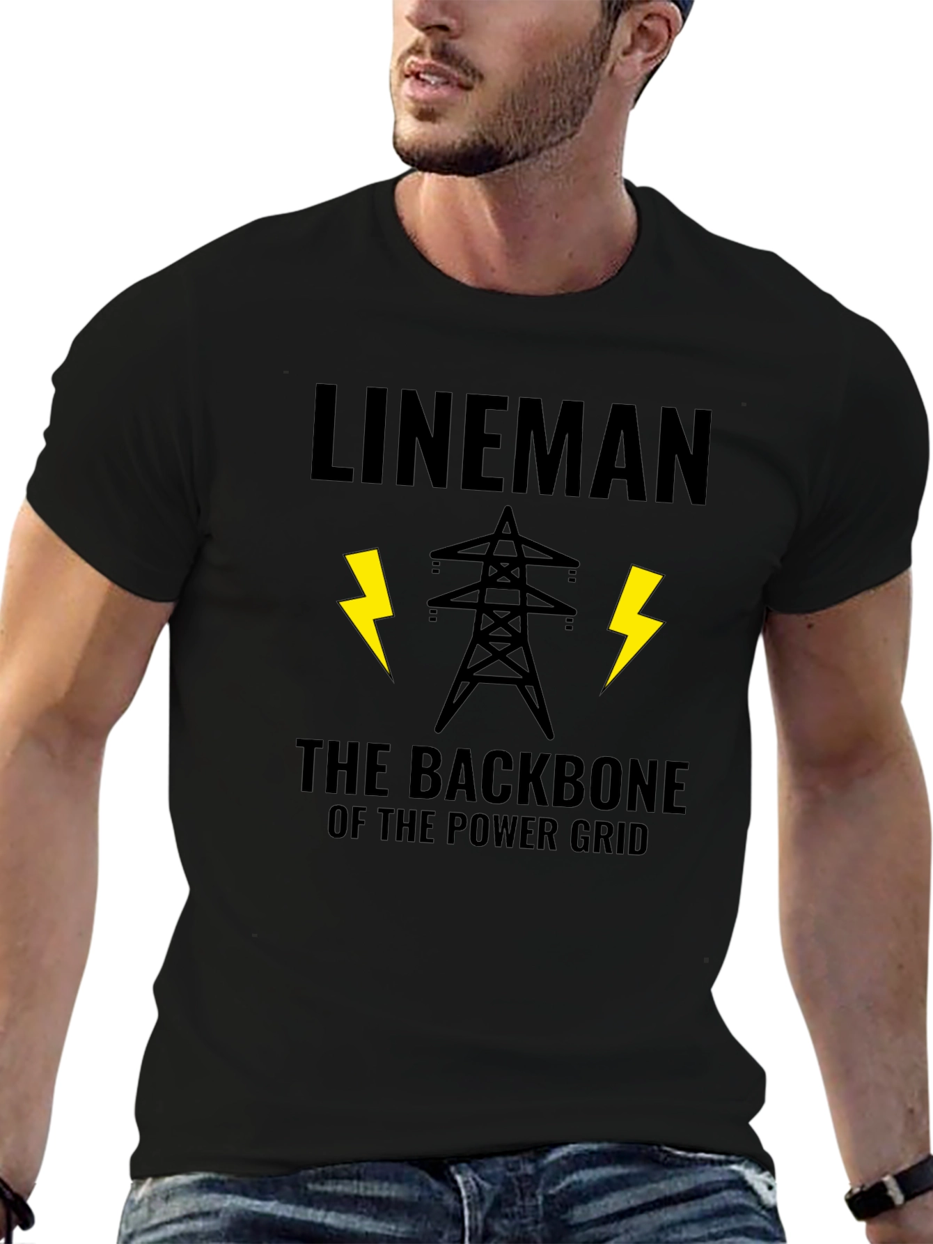 Lineman Backbone Power Grid T-Shirt