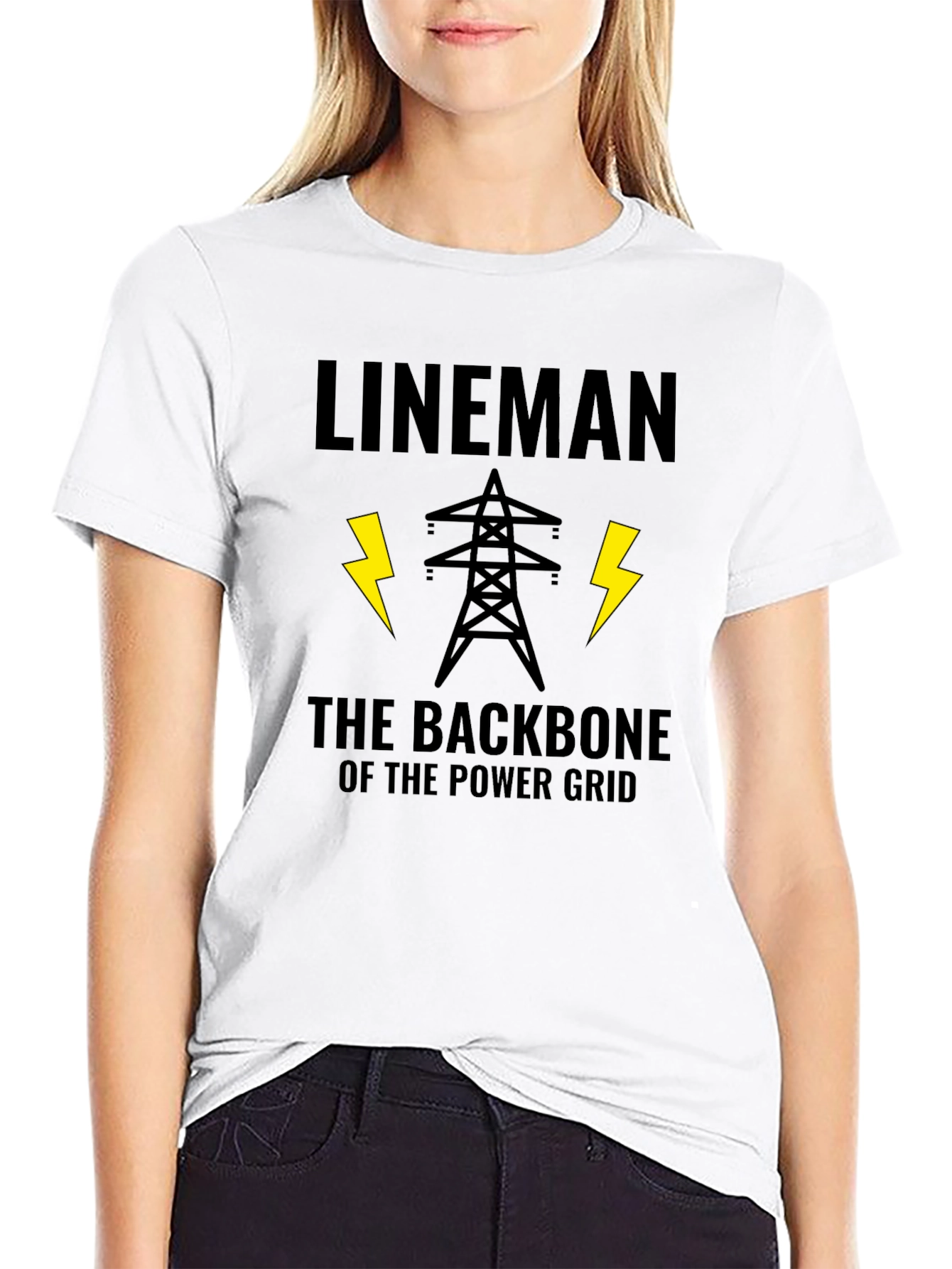 Lineman Backbone Power Grid T-Shirt