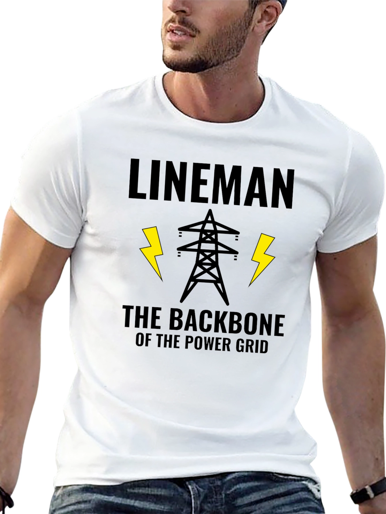 Lineman Backbone Power Grid T-Shirt