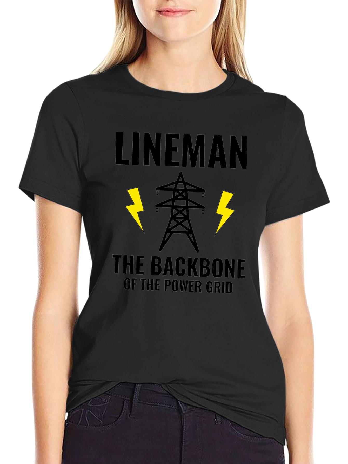 Lineman Backbone Power Grid T-Shirt