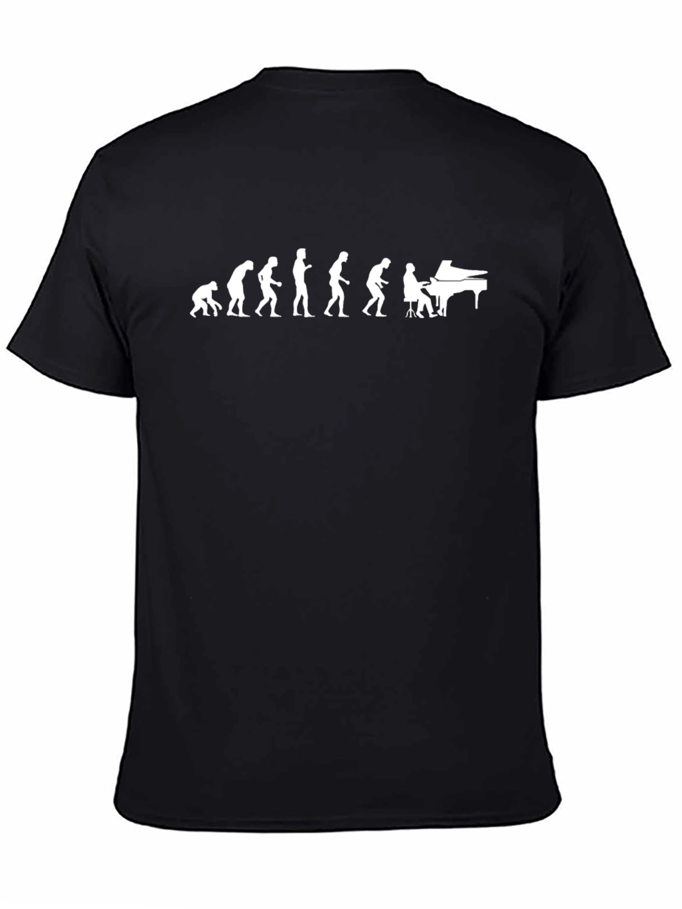 Evolution of Piano Player T-Shirt - Black