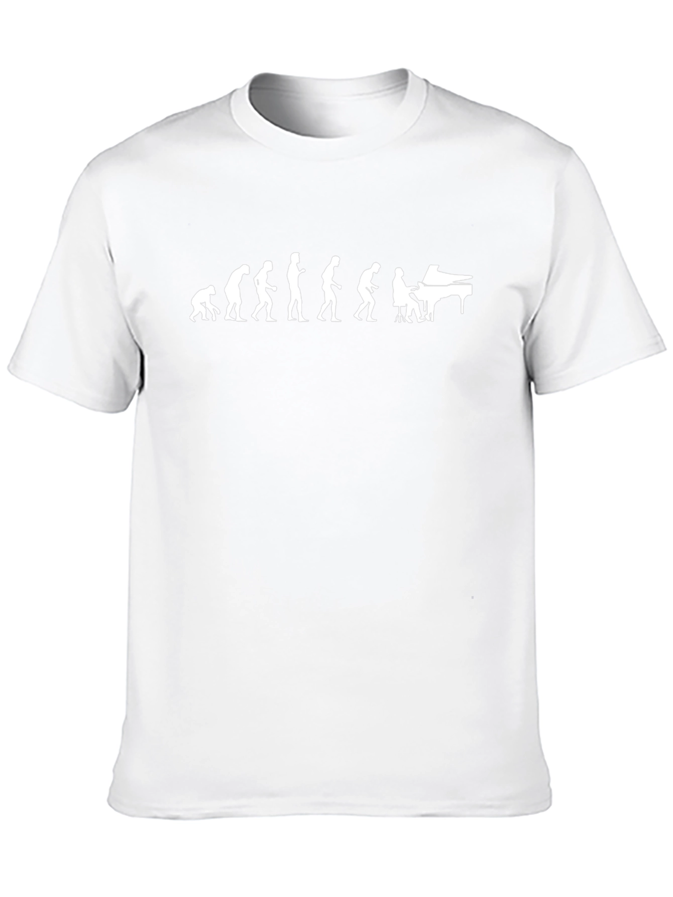 Evolution of Piano Player T-Shirt - Black