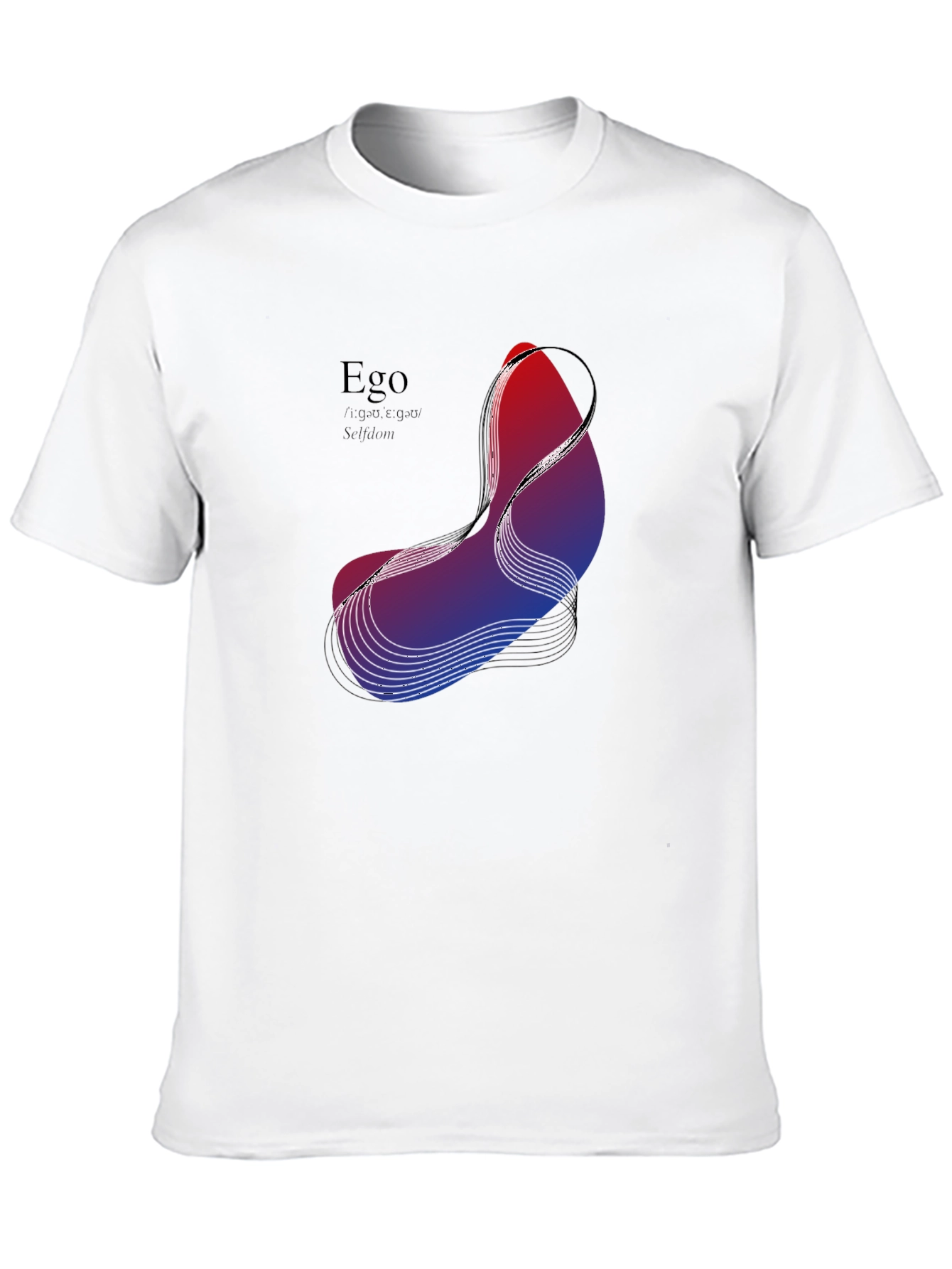 Abstract Ego Graphic Black T-Shirt