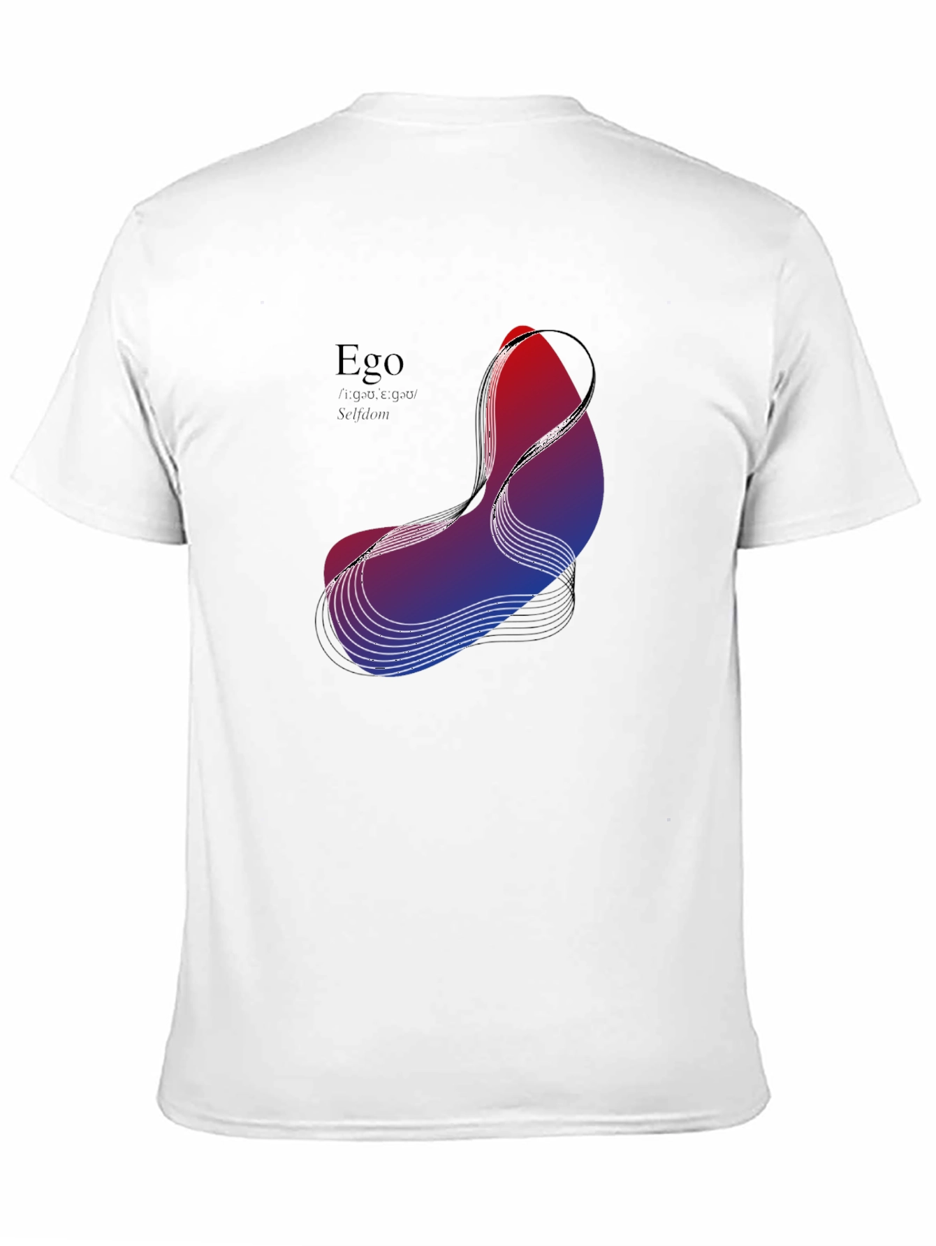 Abstract Ego Graphic Black T-Shirt