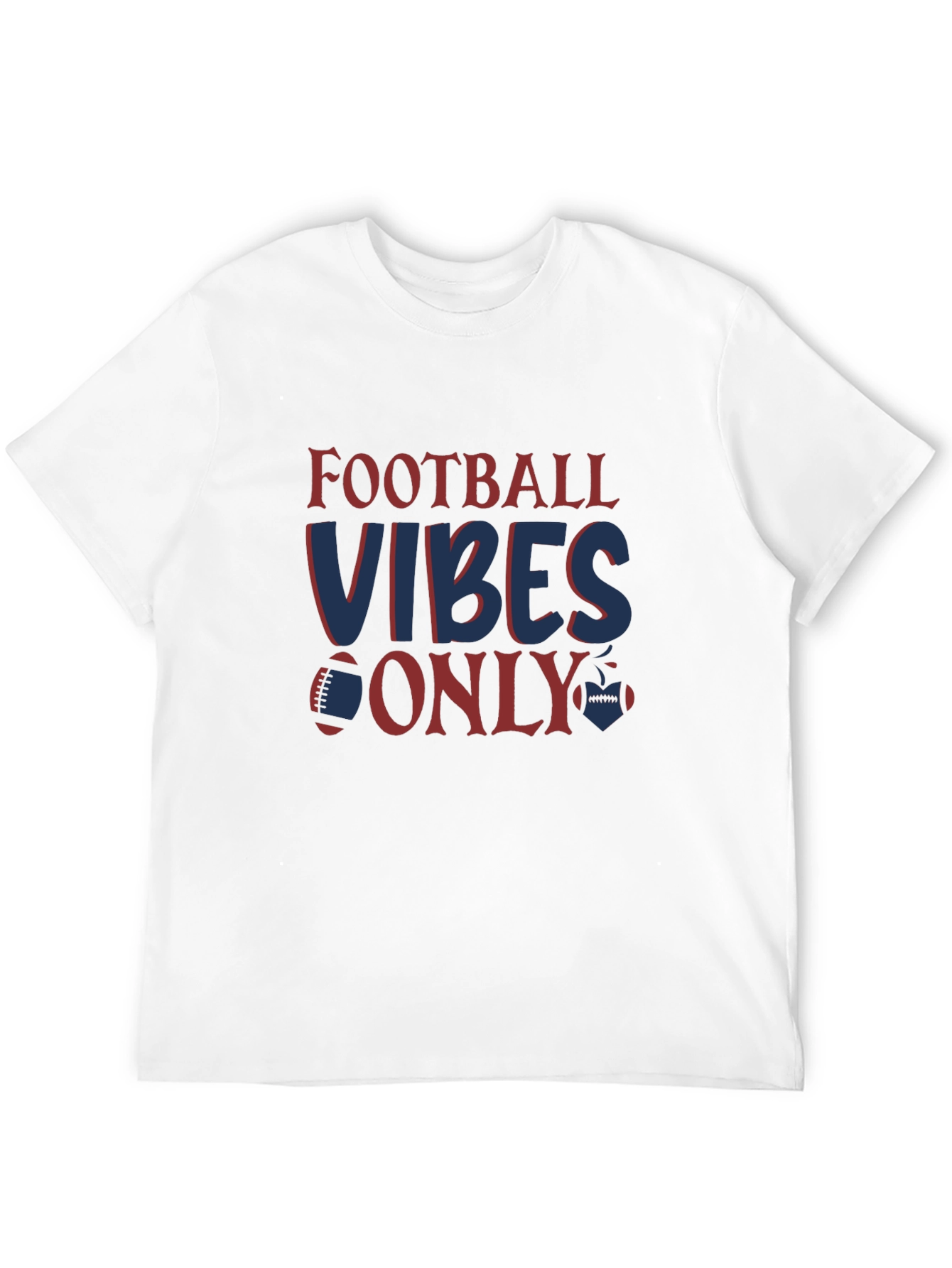 Football Vibes Only Graphic Tee - Fan Apparel