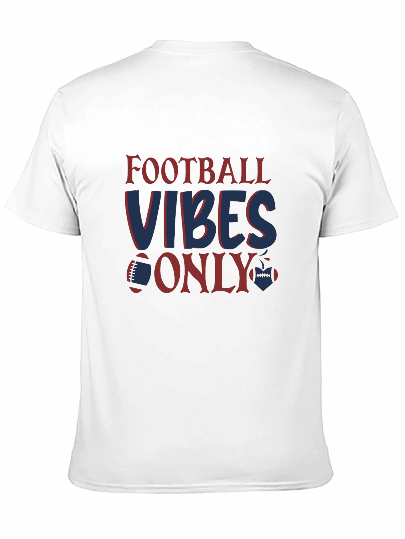 Football Vibes Only Graphic Tee - Fan Apparel
