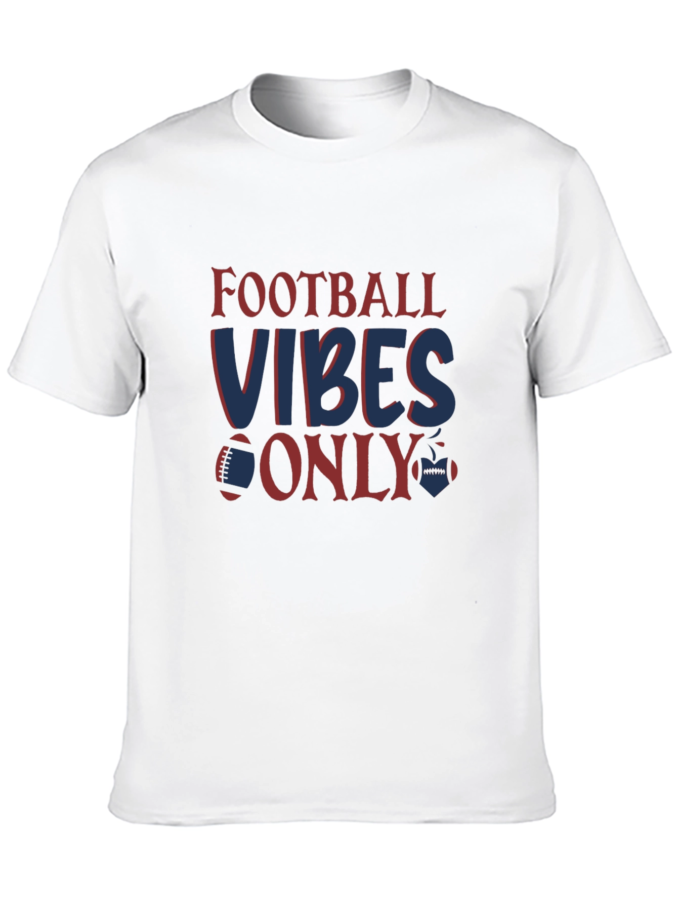Football Vibes Only Graphic Tee - Fan Apparel