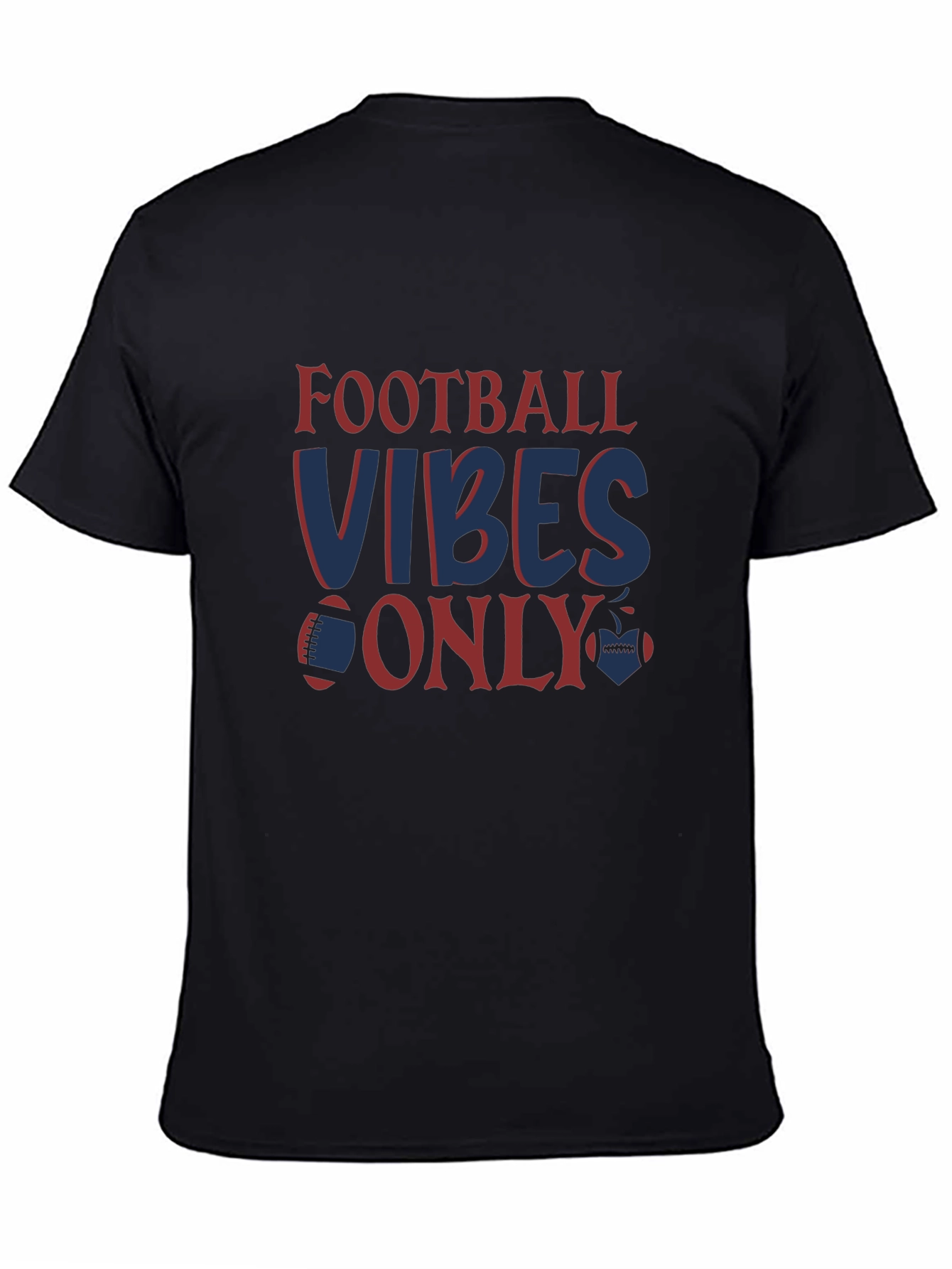 Football Vibes Only Graphic Tee - Fan Apparel
