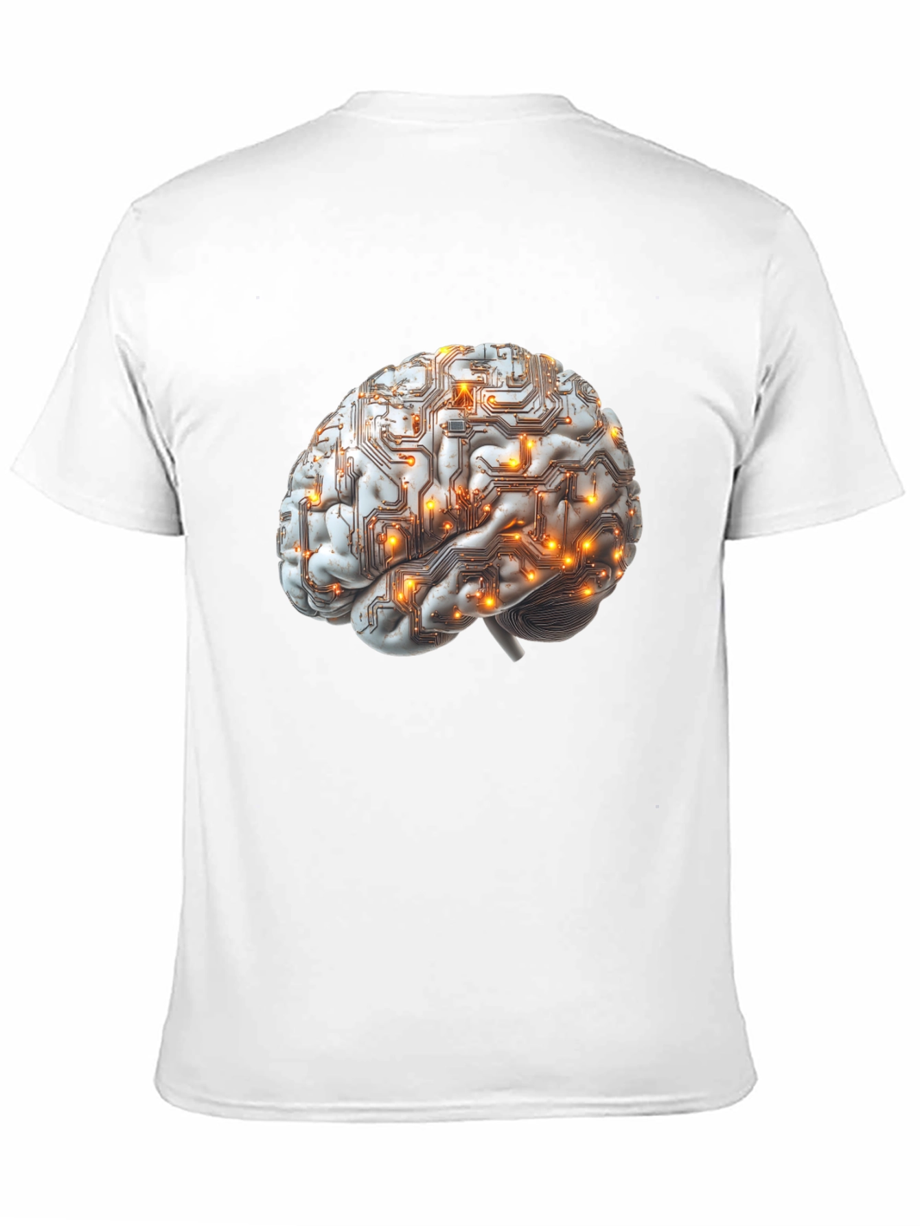 Brain Circuitry Graphic Tee - Black Cotton T-Shirt