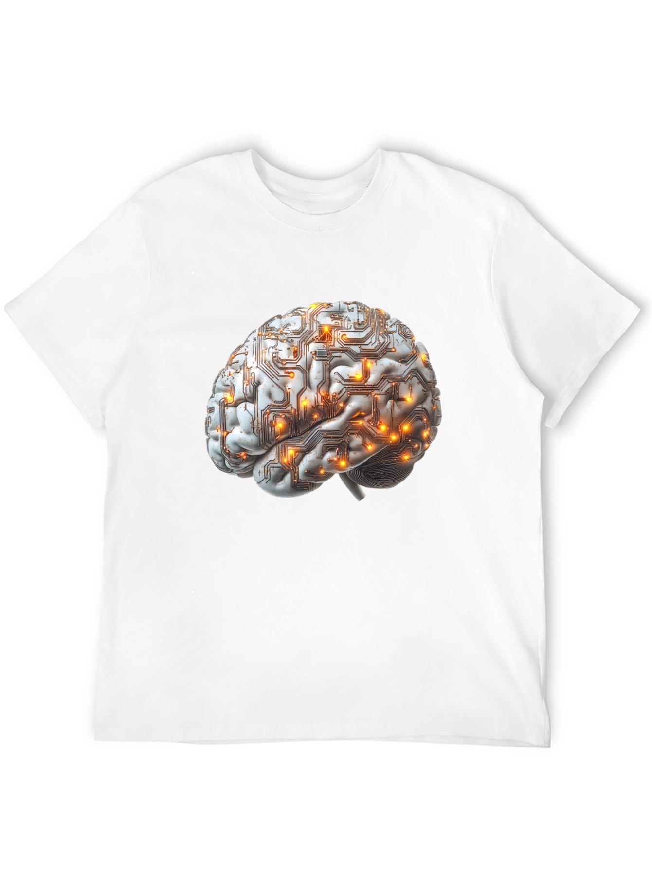 Brain Circuitry Graphic Tee - Black Cotton T-Shirt