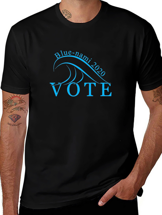 Blue-nami Vote 2020 Black T-Shirt