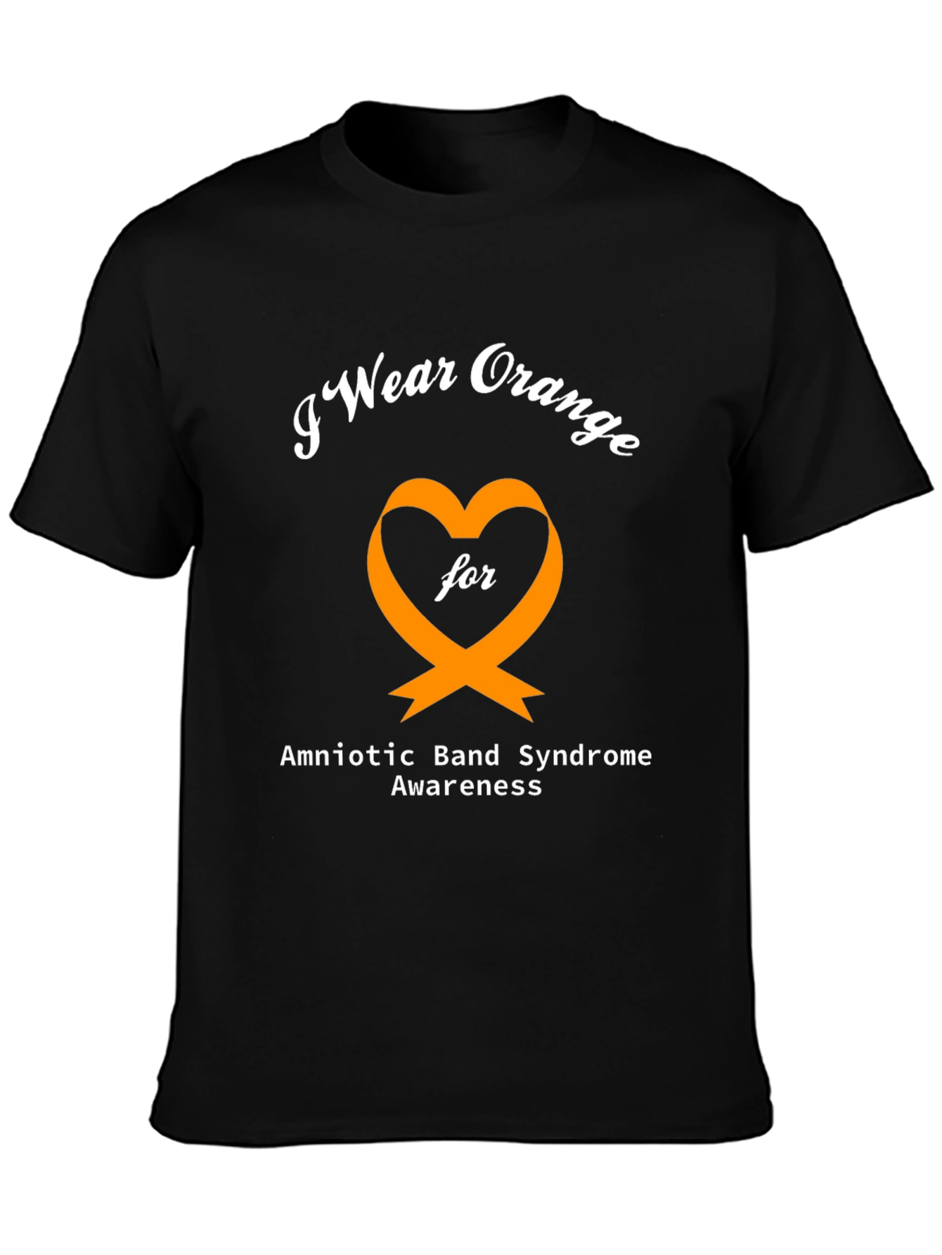 Orange Heart Amniotic Band Syndrome Awareness T-Shirt